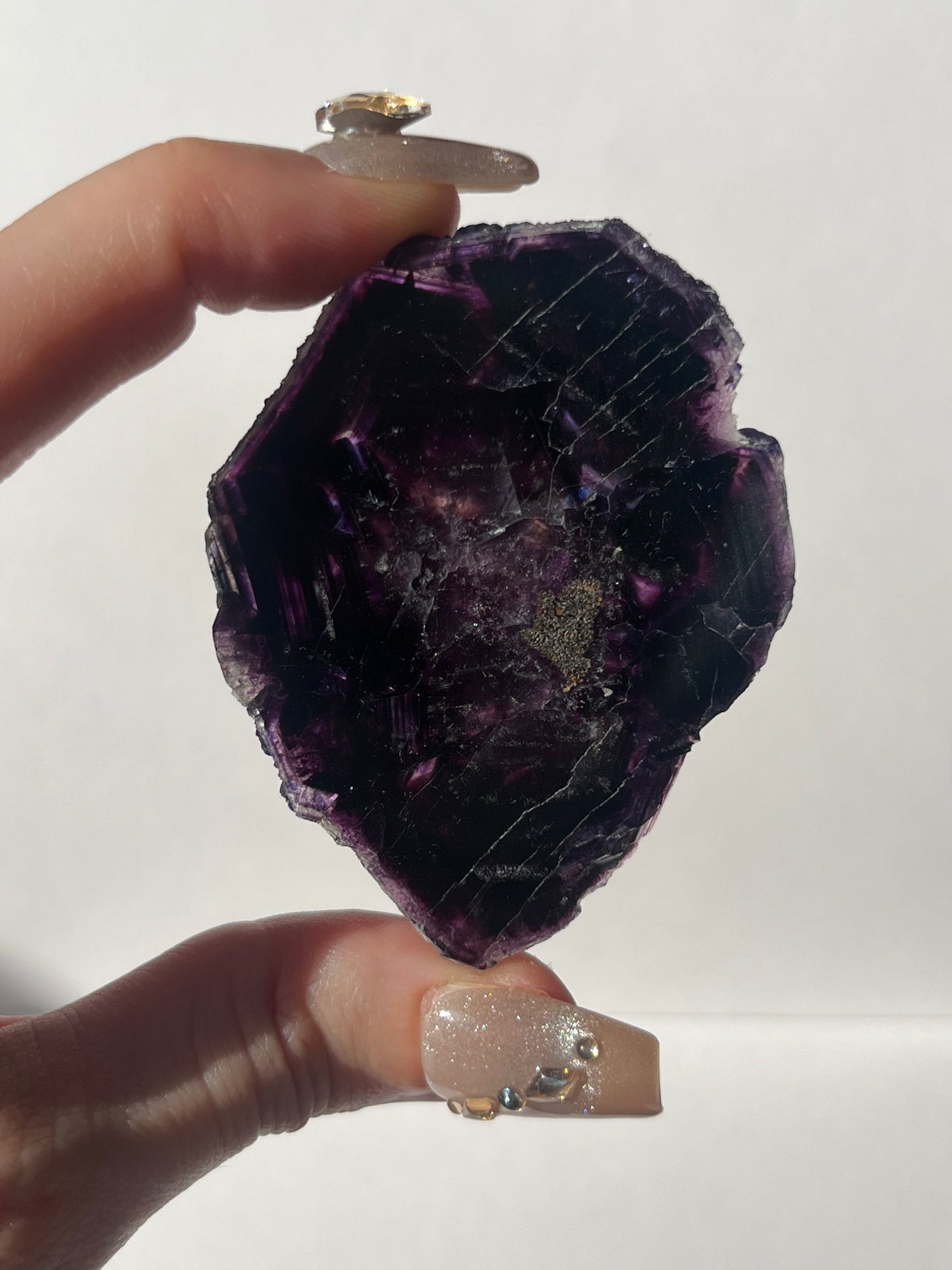Purple Okorusu Fluorite Slice