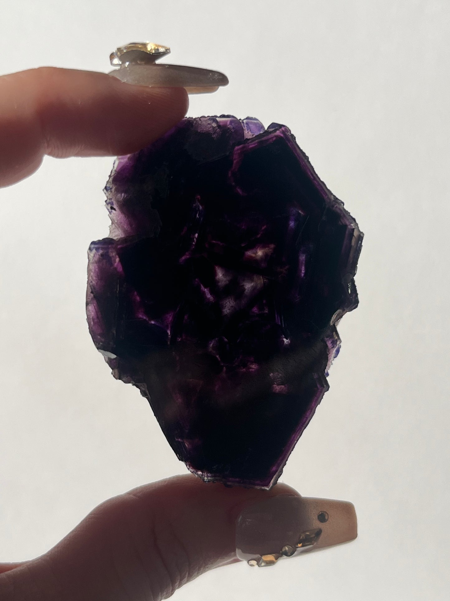 Purple Okorusu Fluorite Slice