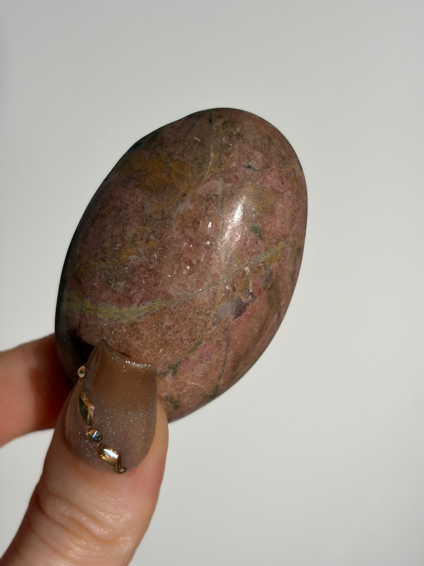 Indonesian Rhodonite and Manganese Included Palmstone A