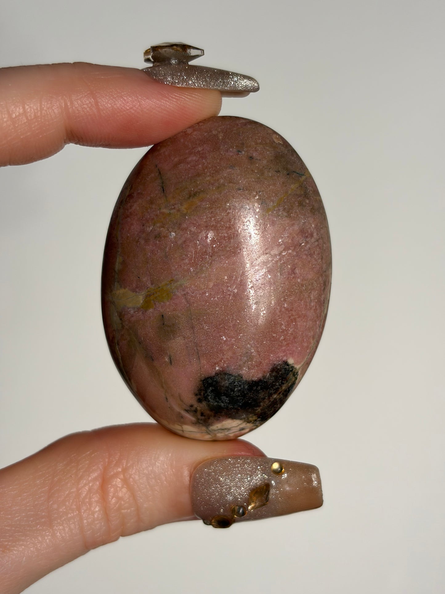 Indonesian Rhodonite and Manganese Included Palmstone C