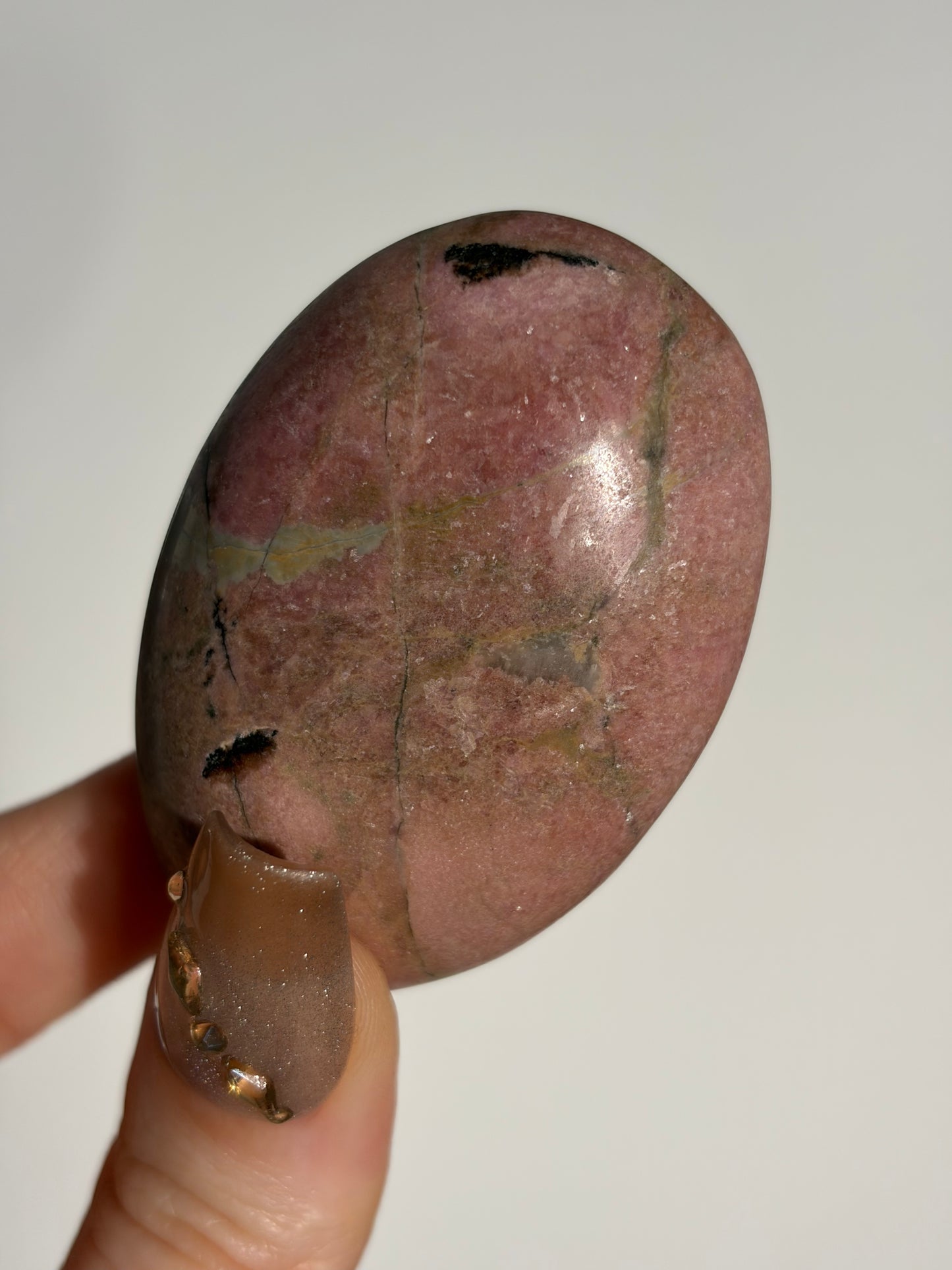 Indonesian Rhodonite and Manganese Included Palmstone F