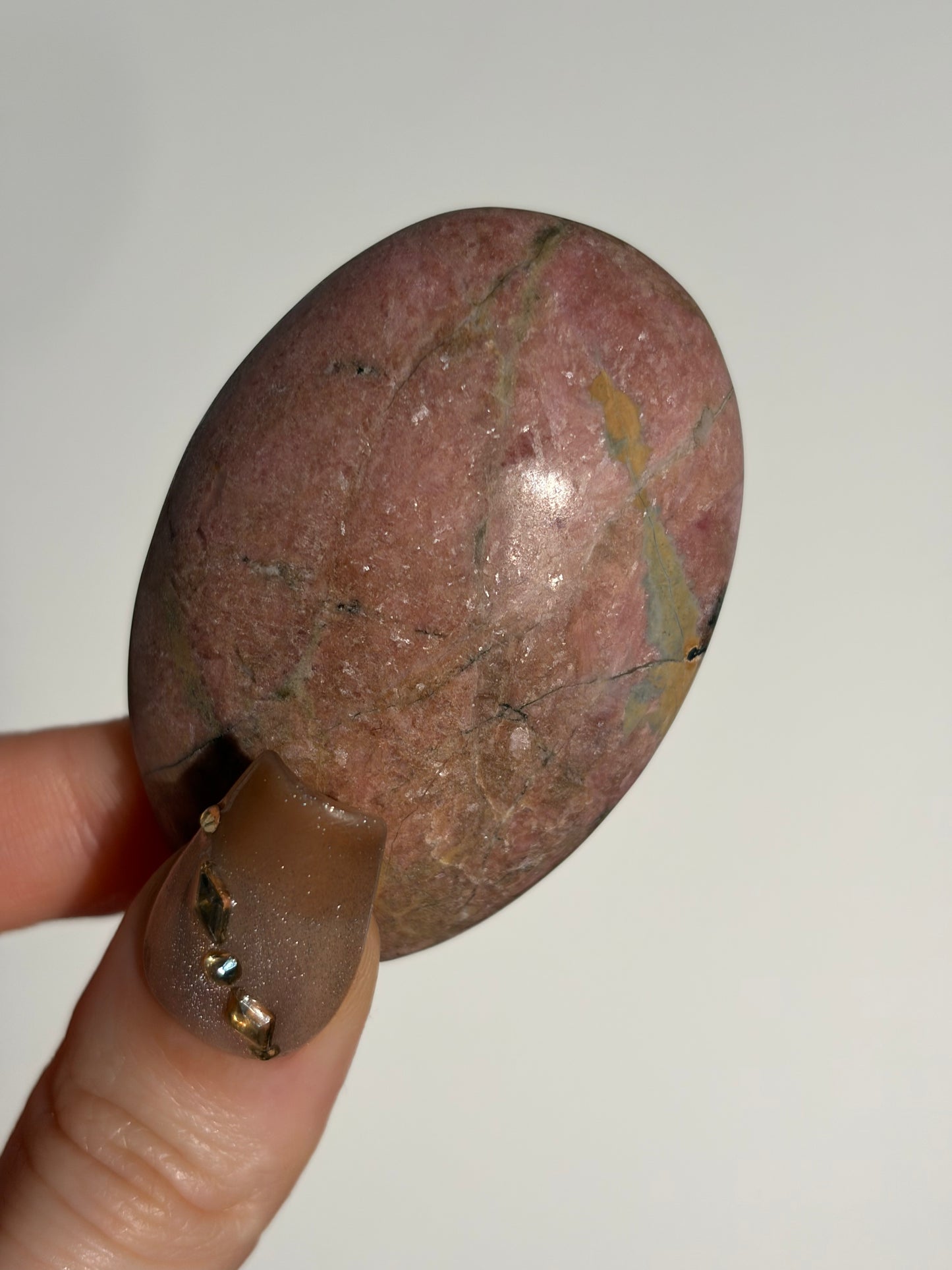 Indonesian Rhodonite and Manganese Included Palmstone F