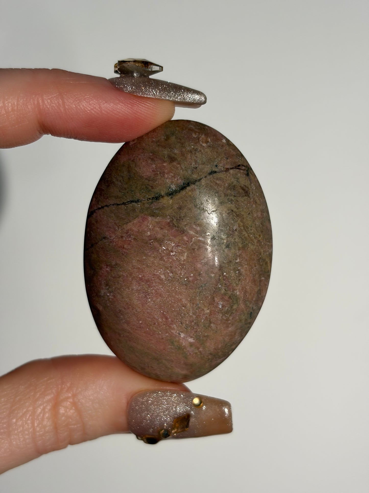 Indonesian Rhodonite and Manganese Included Palmstone M