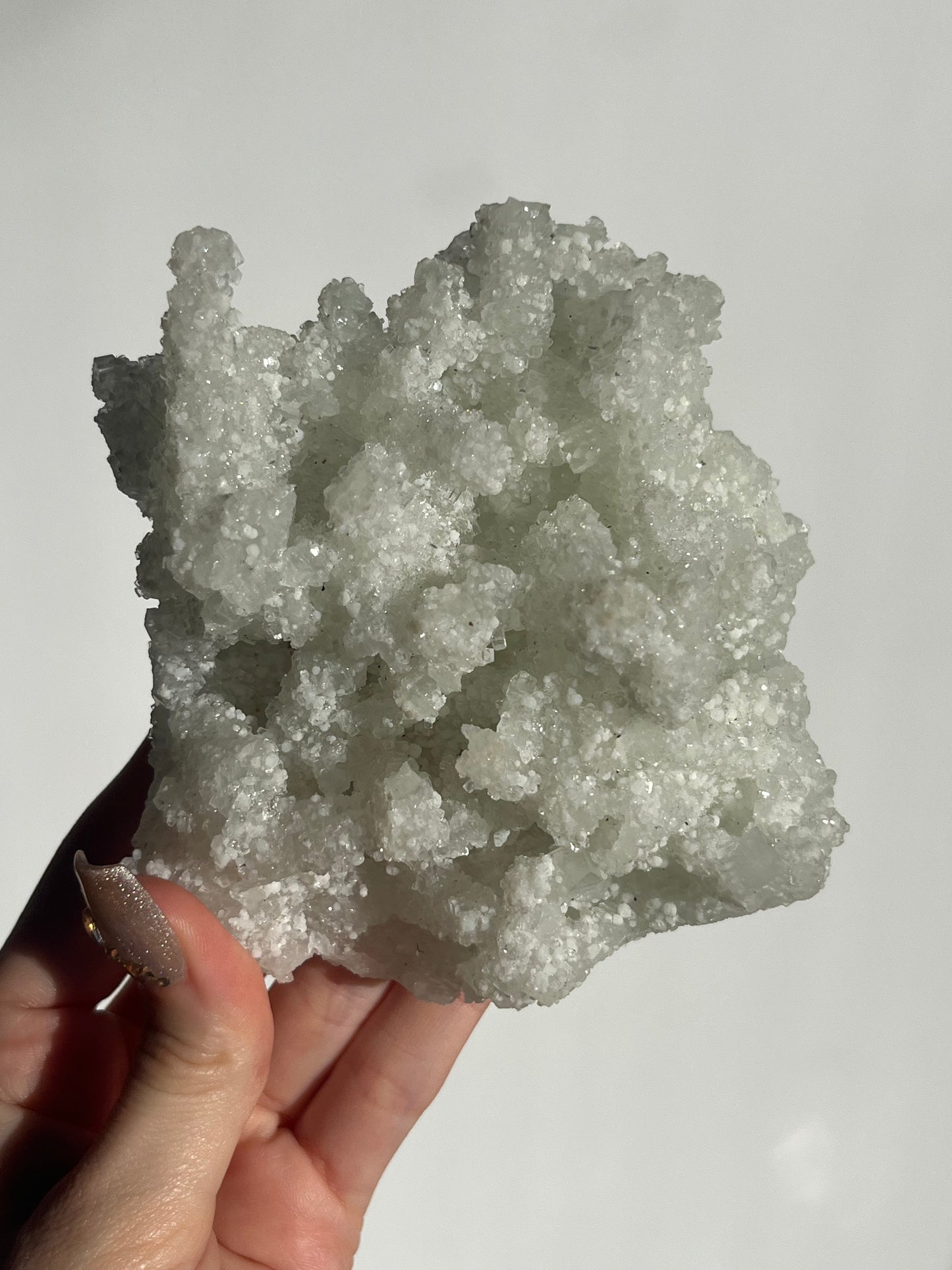 Prehnite on Laumontite with Apophyllite and Gyrolite Specimen A