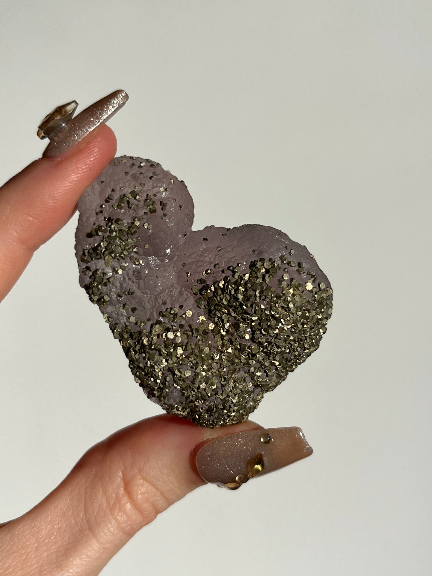 Botryoidal Purple Fluorite with Pyrite Specimen V