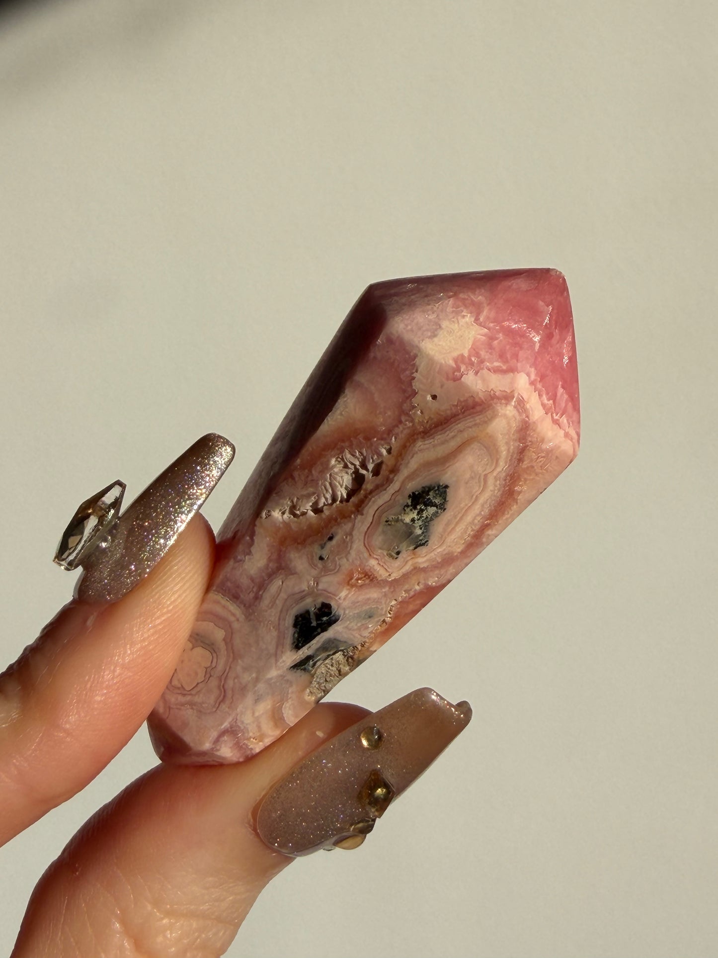 Gemmy Rhodochrosite DT Carving