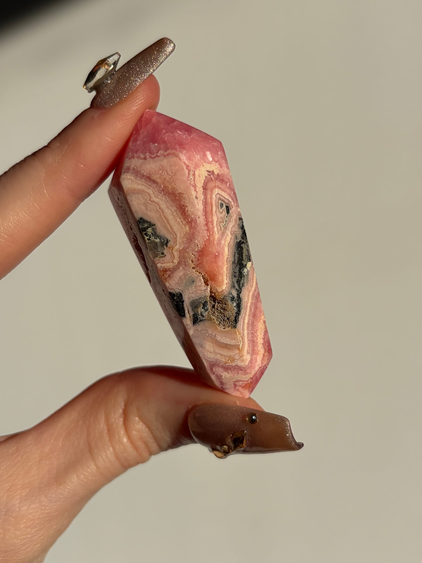 Gemmy Rhodochrosite DT Carving