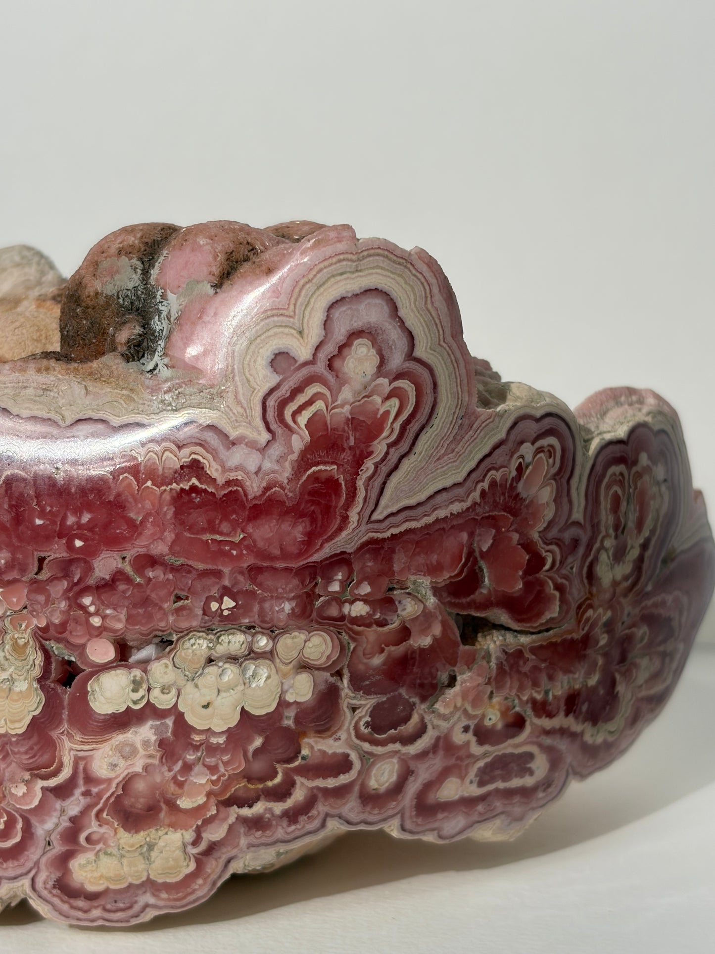 “Tierra Rosa” Botryoidal Floral Rhodochrosite Statement Freeform (Collector’s Choice)