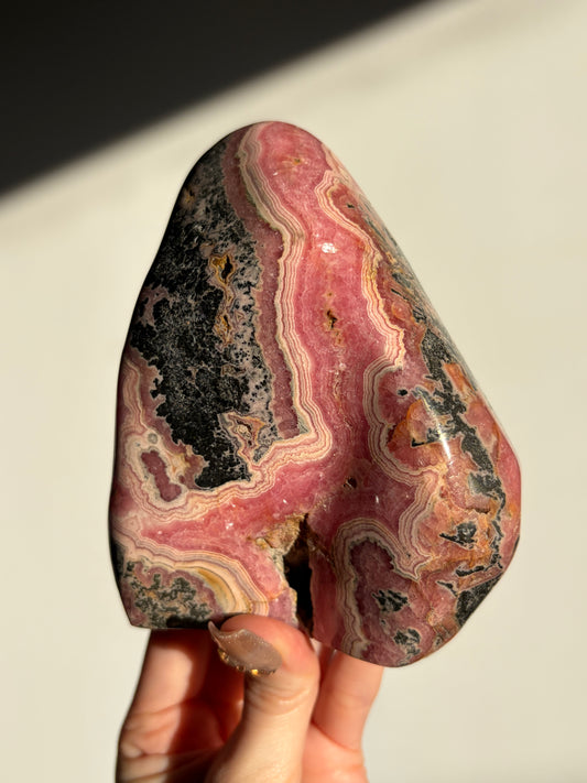 “Rosen Monolith” Rhodochrosite Statement Freeform