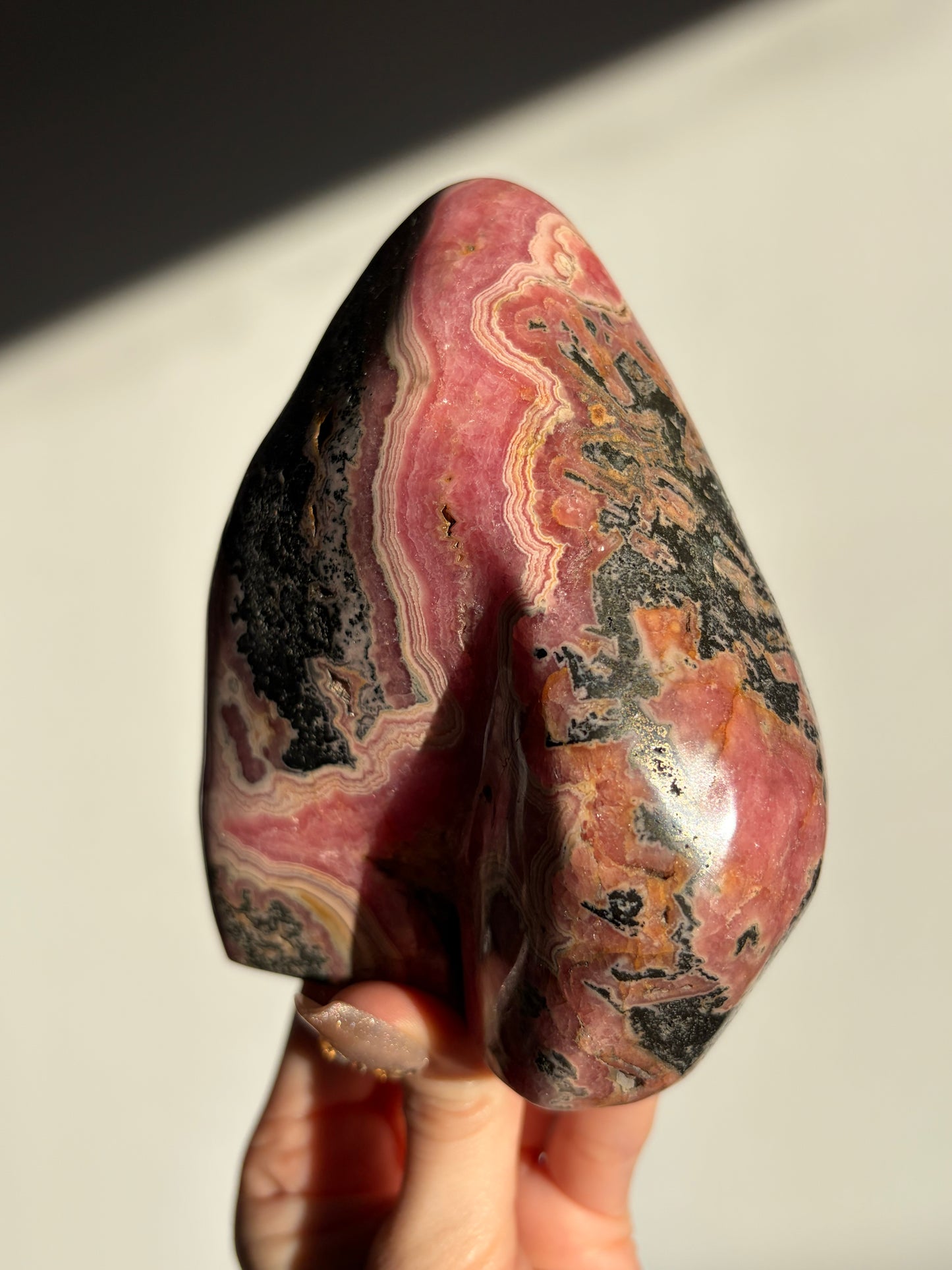 “Rosen Monolith” Rhodochrosite Statement Freeform
