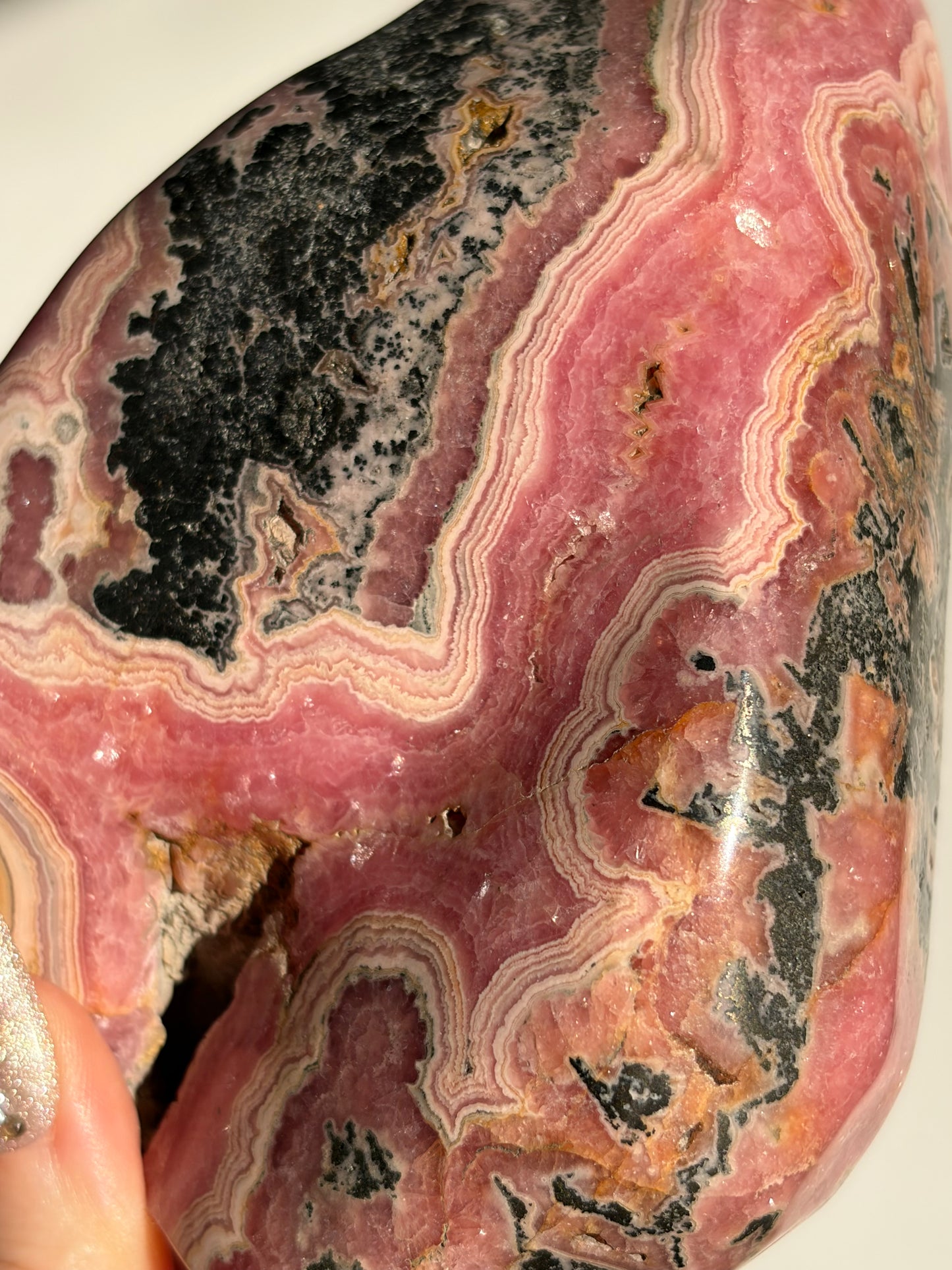 “Rosen Monolith” Rhodochrosite Statement Freeform