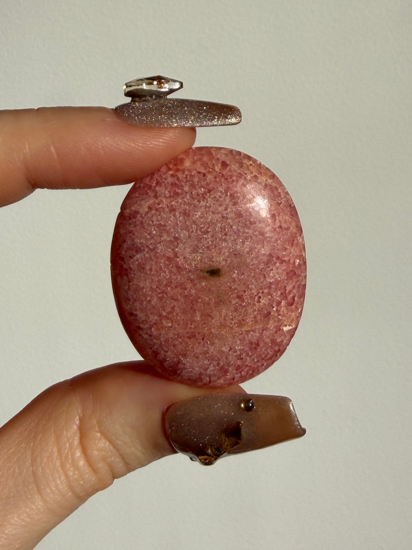 Gemmy Rhodochrosite Palmstone