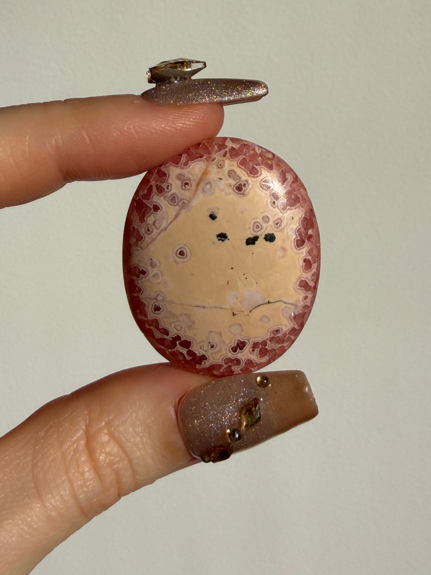 Gemmy Rhodochrosite Palmstone