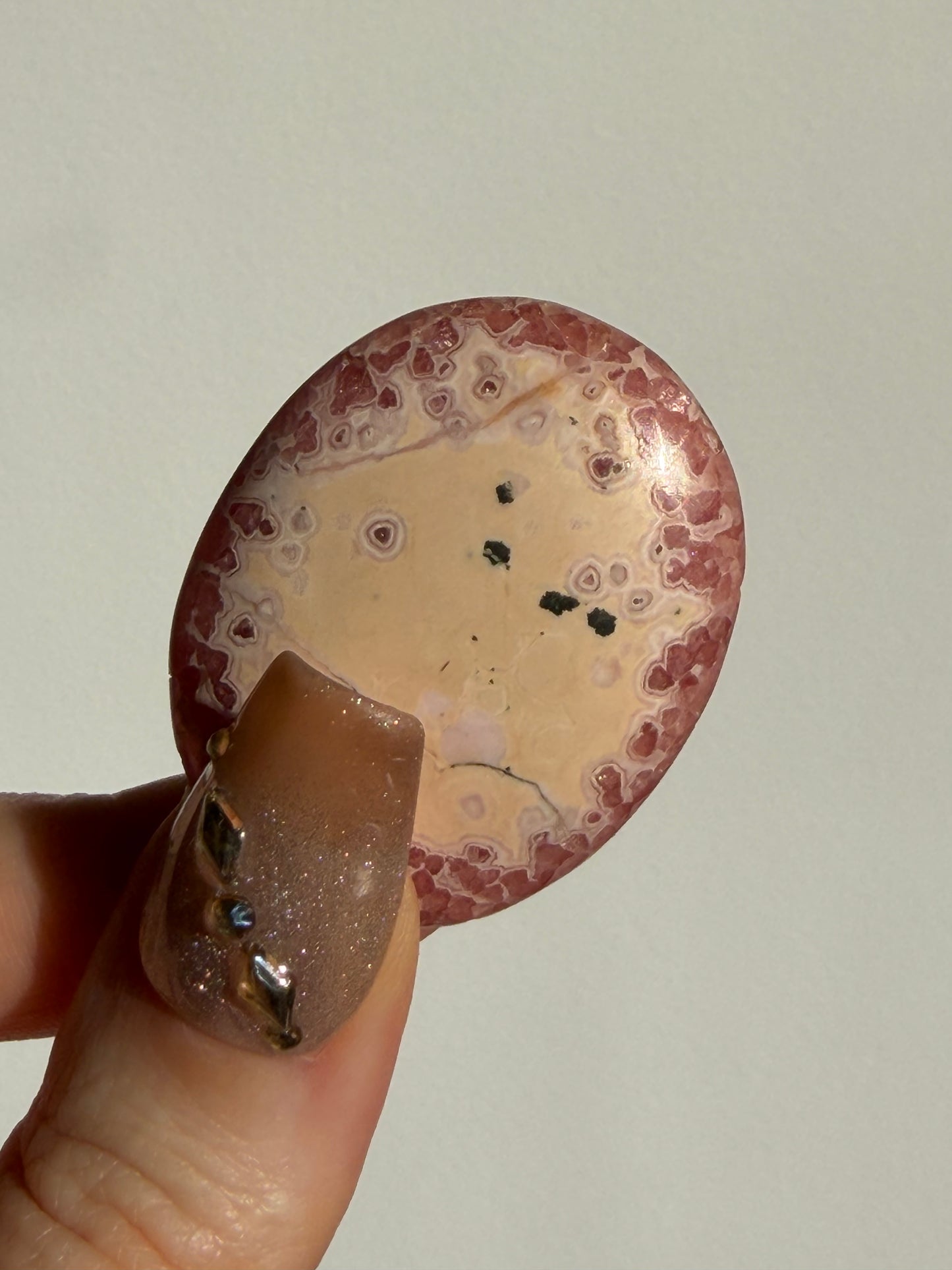 Gemmy Rhodochrosite Palmstone
