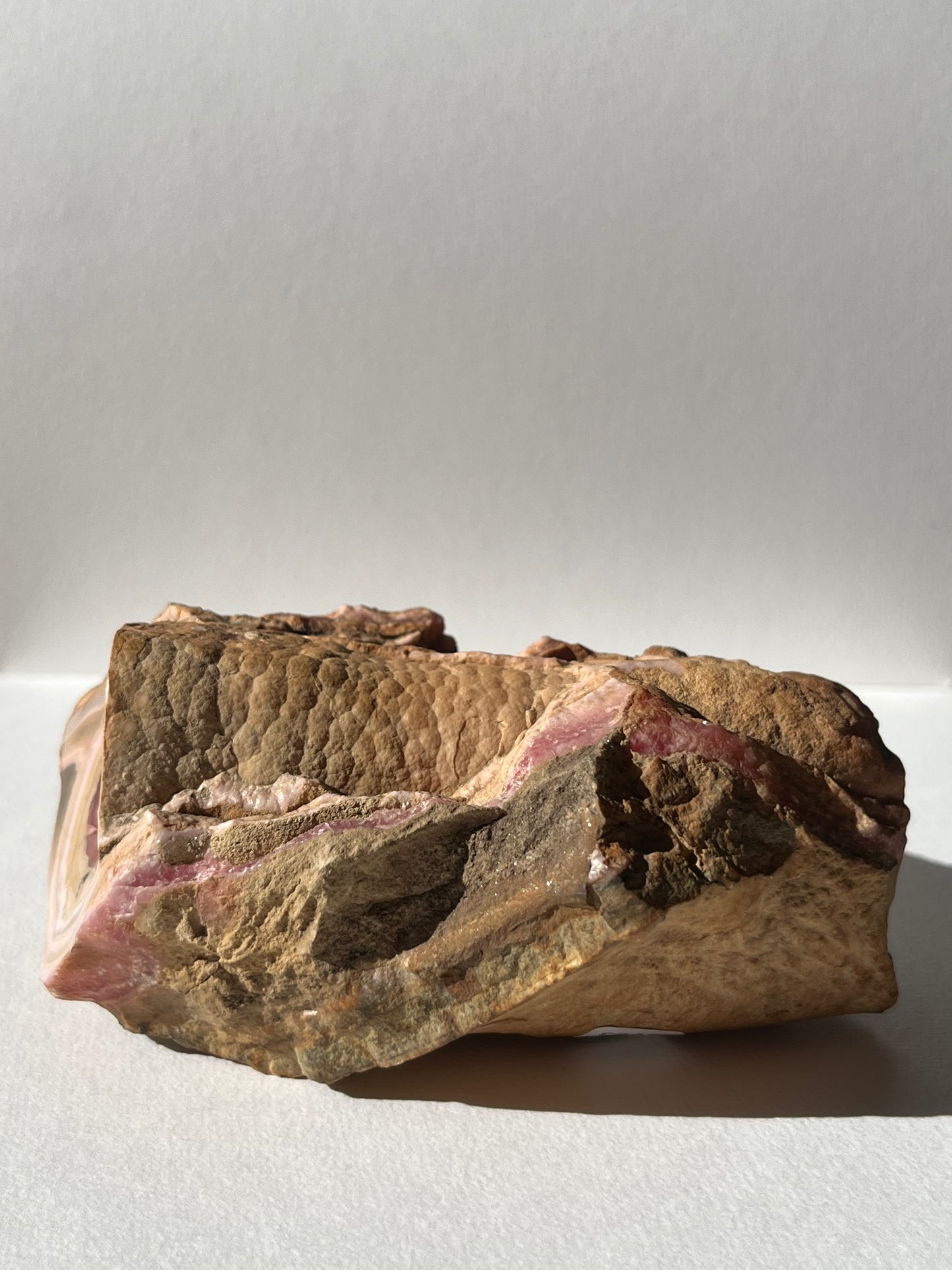 1980s Rhodochrosite Stalactite Log in Original Host Matrix (Collector's Choice)