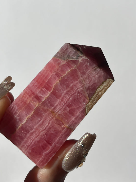 Gemmy Banded Rhodochrosite Tower A