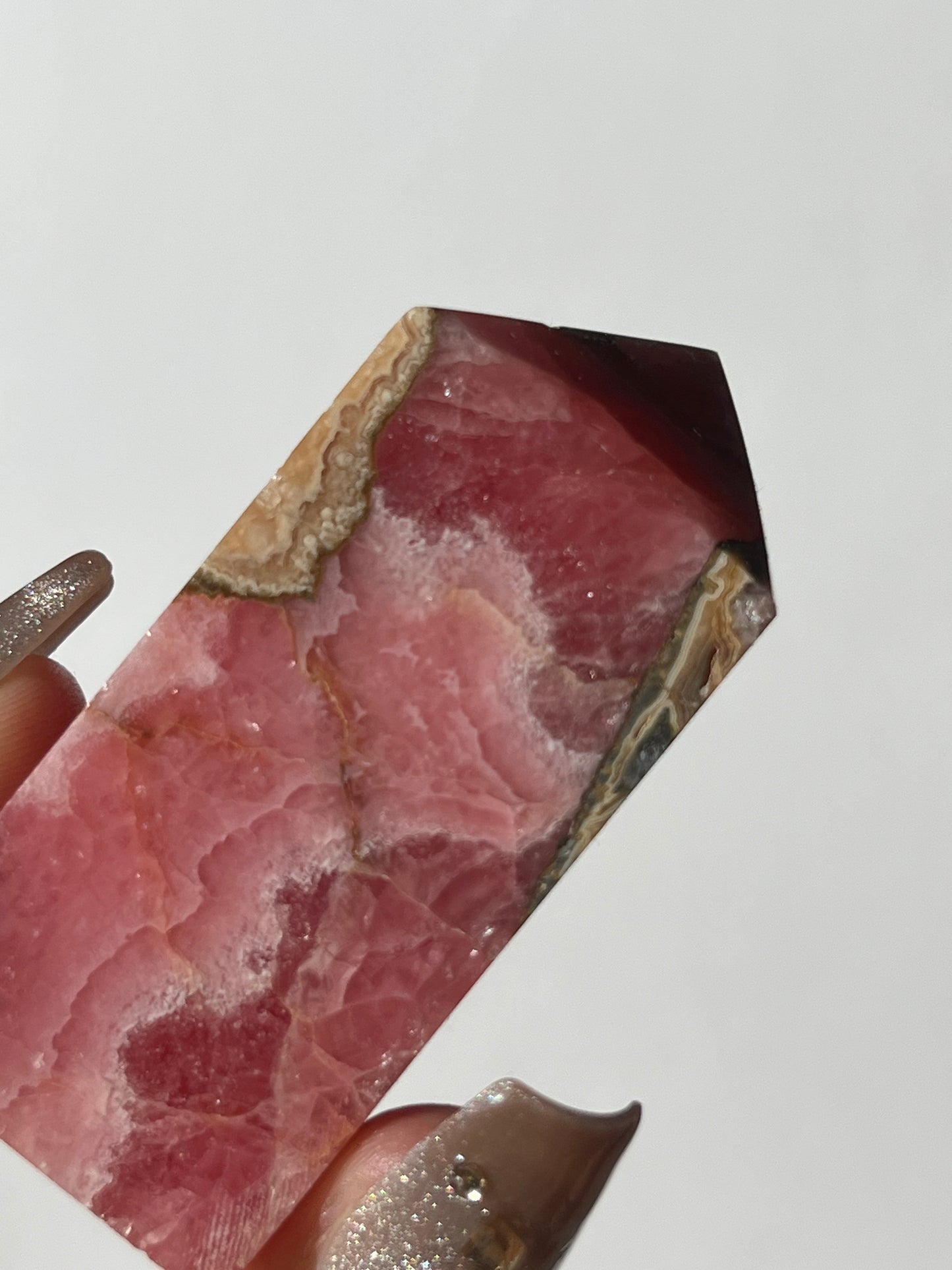Gemmy Banded Rhodochrosite Tower A