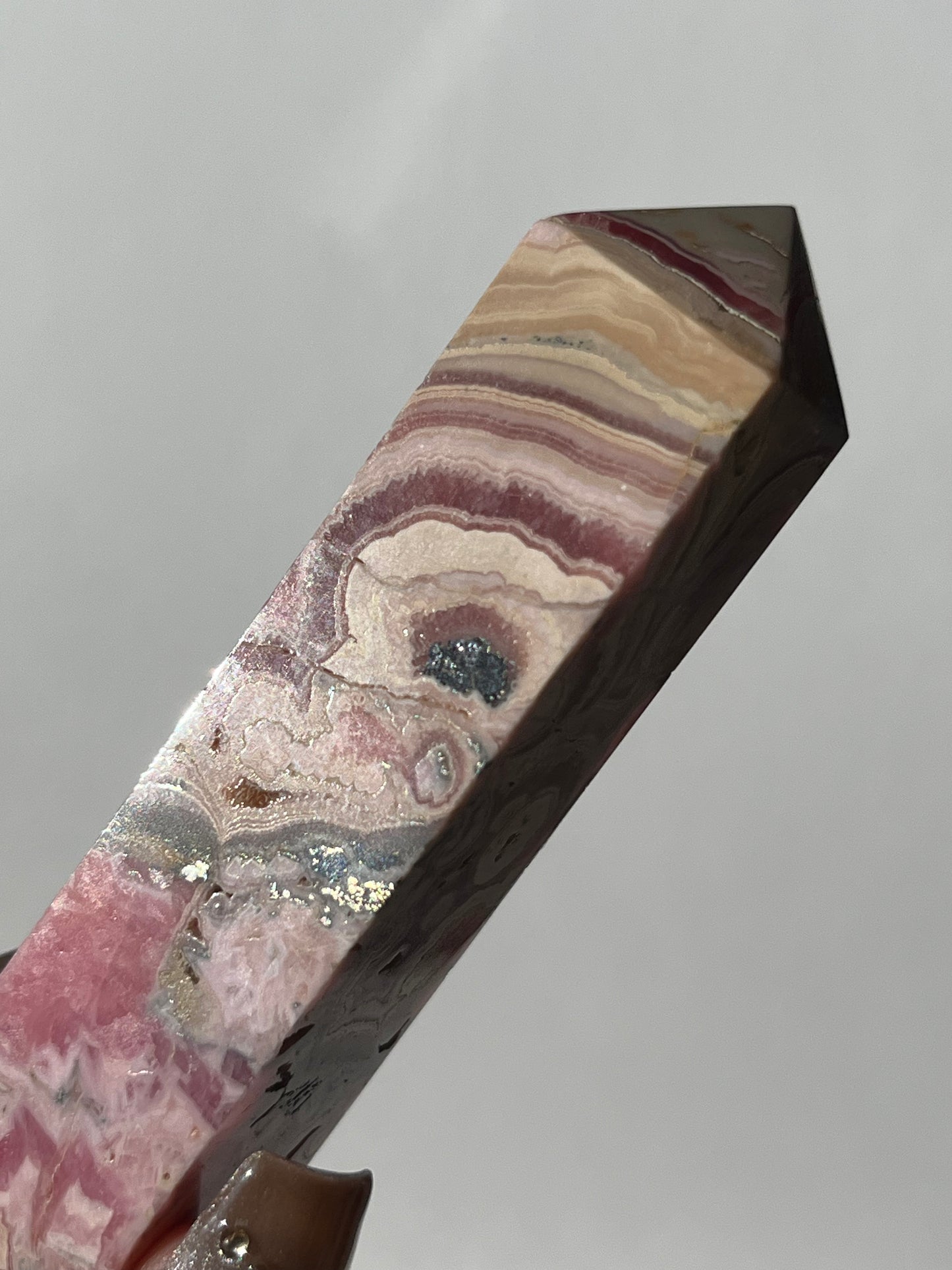 Gemmy Banded Rhodochrosite Tower B