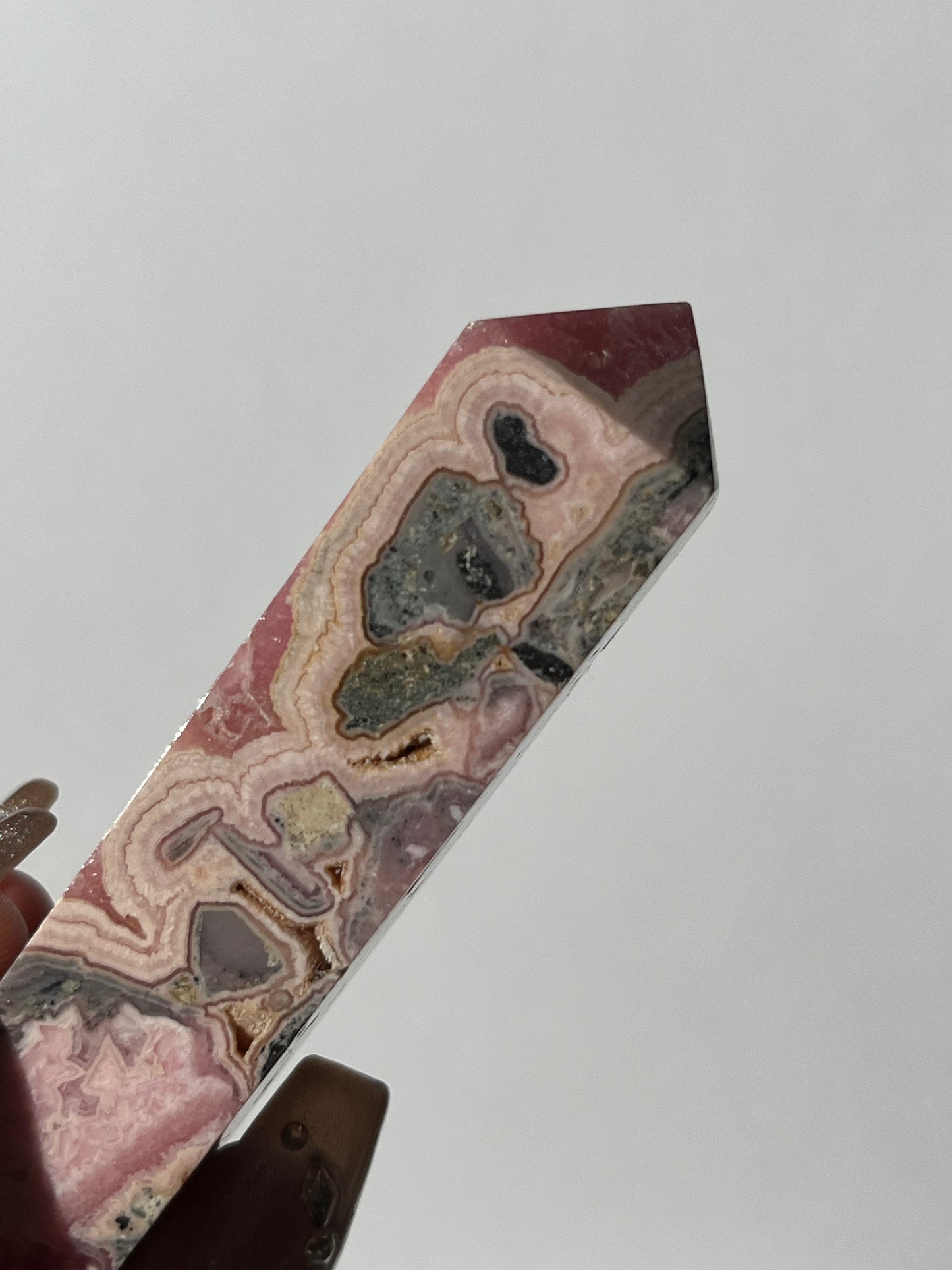 Gemmy Banded Rhodochrosite Tower C