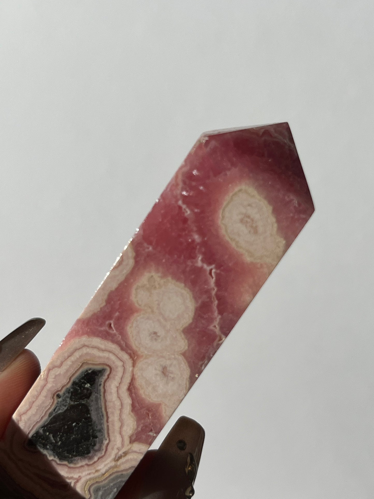 Gemmy Banded Rhodochrosite Tower C