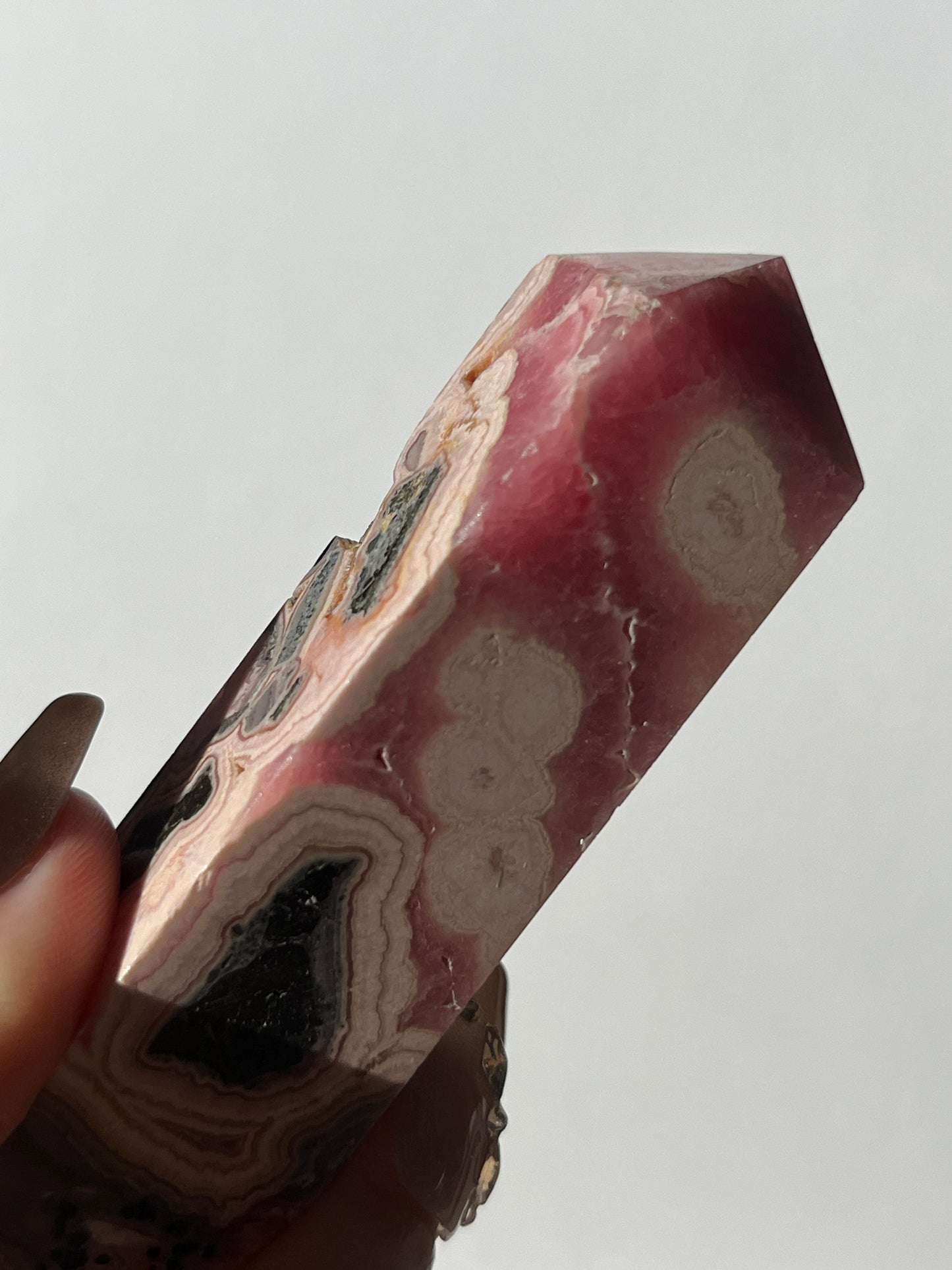 Gemmy Banded Rhodochrosite Tower C