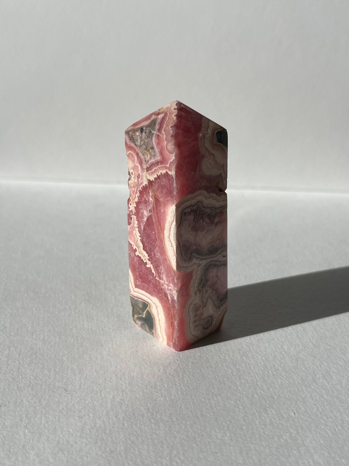 Gemmy Banded Rhodochrosite Tower D