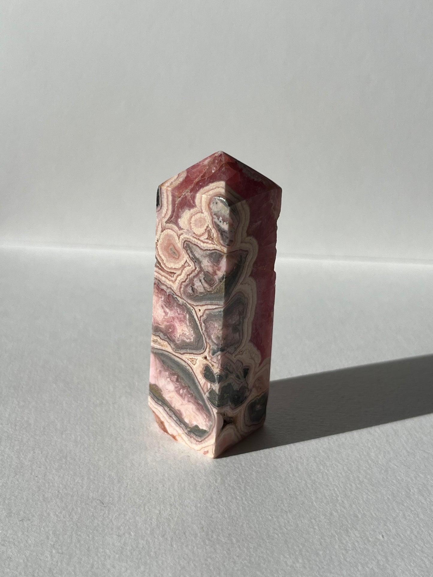 Gemmy Banded Rhodochrosite Tower D