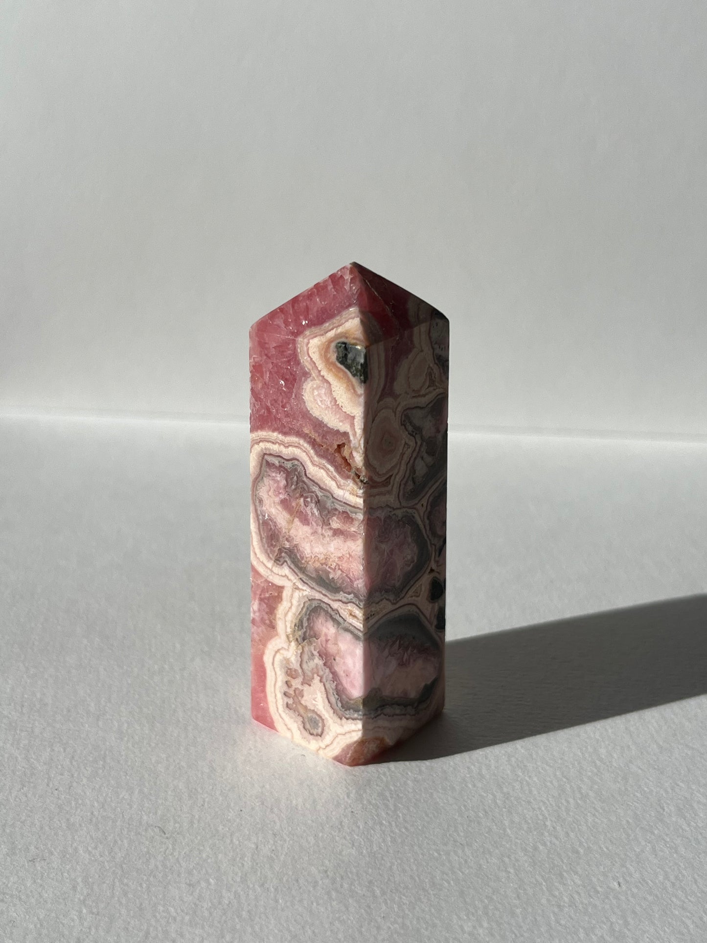 Gemmy Banded Rhodochrosite Tower D