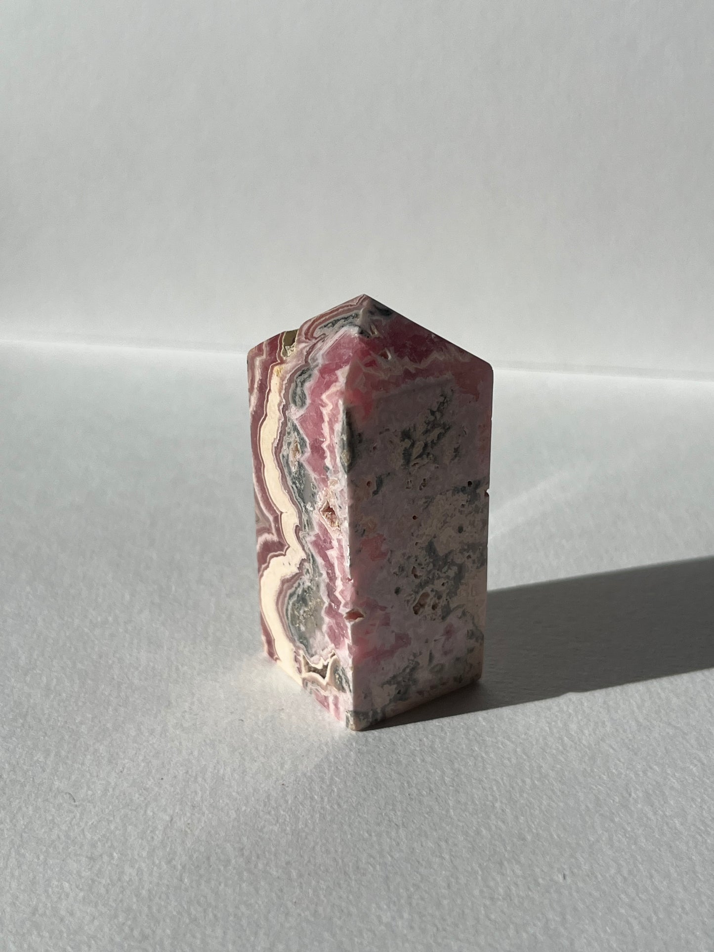 Gemmy Banded Rhodochrosite Tower E