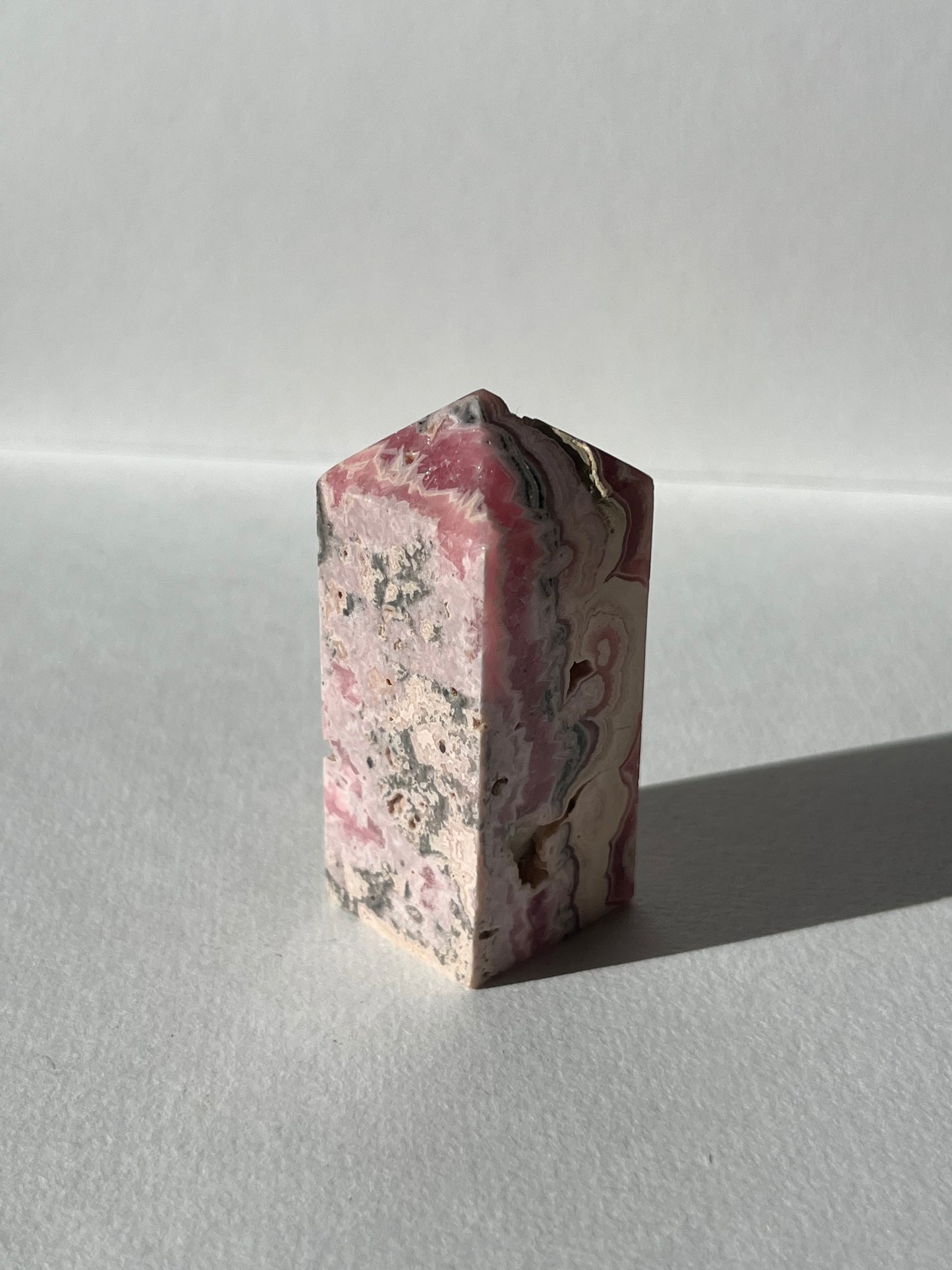 Gemmy Banded Rhodochrosite Tower E