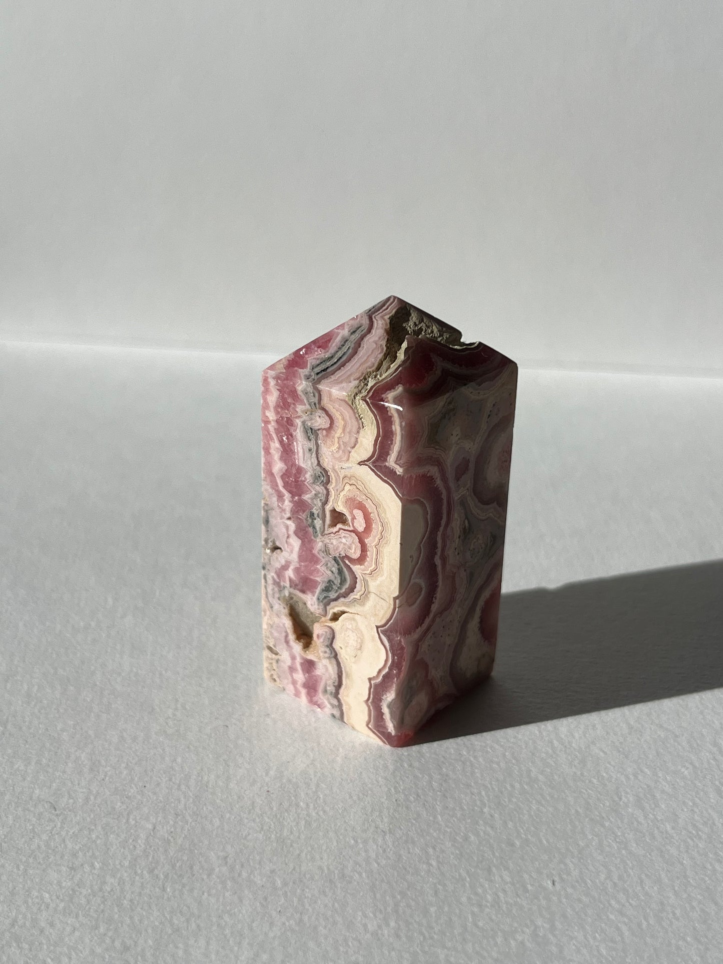Gemmy Banded Rhodochrosite Tower E