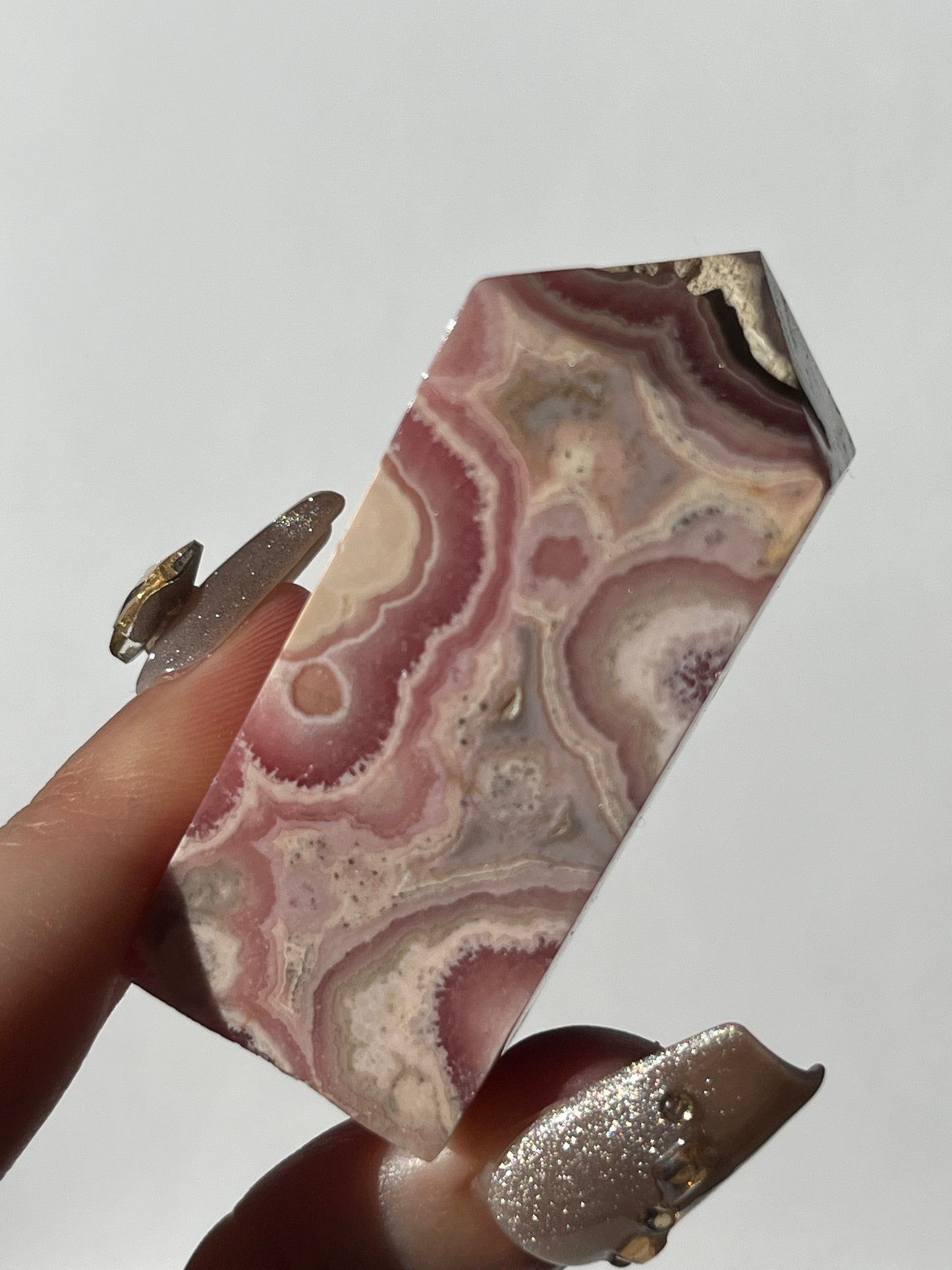 Gemmy Banded Rhodochrosite Tower E