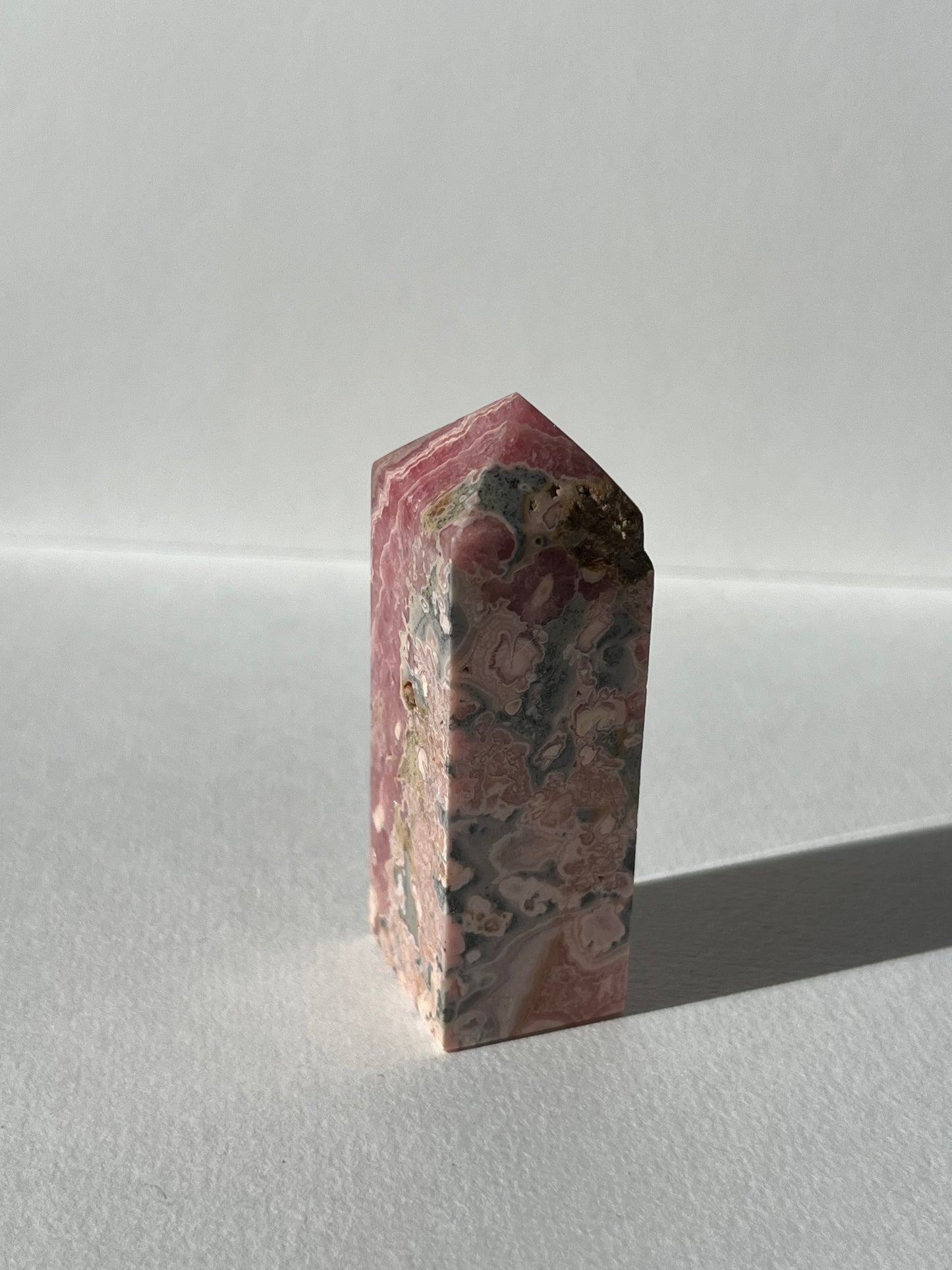 Gemmy Banded Rhodochrosite Tower F