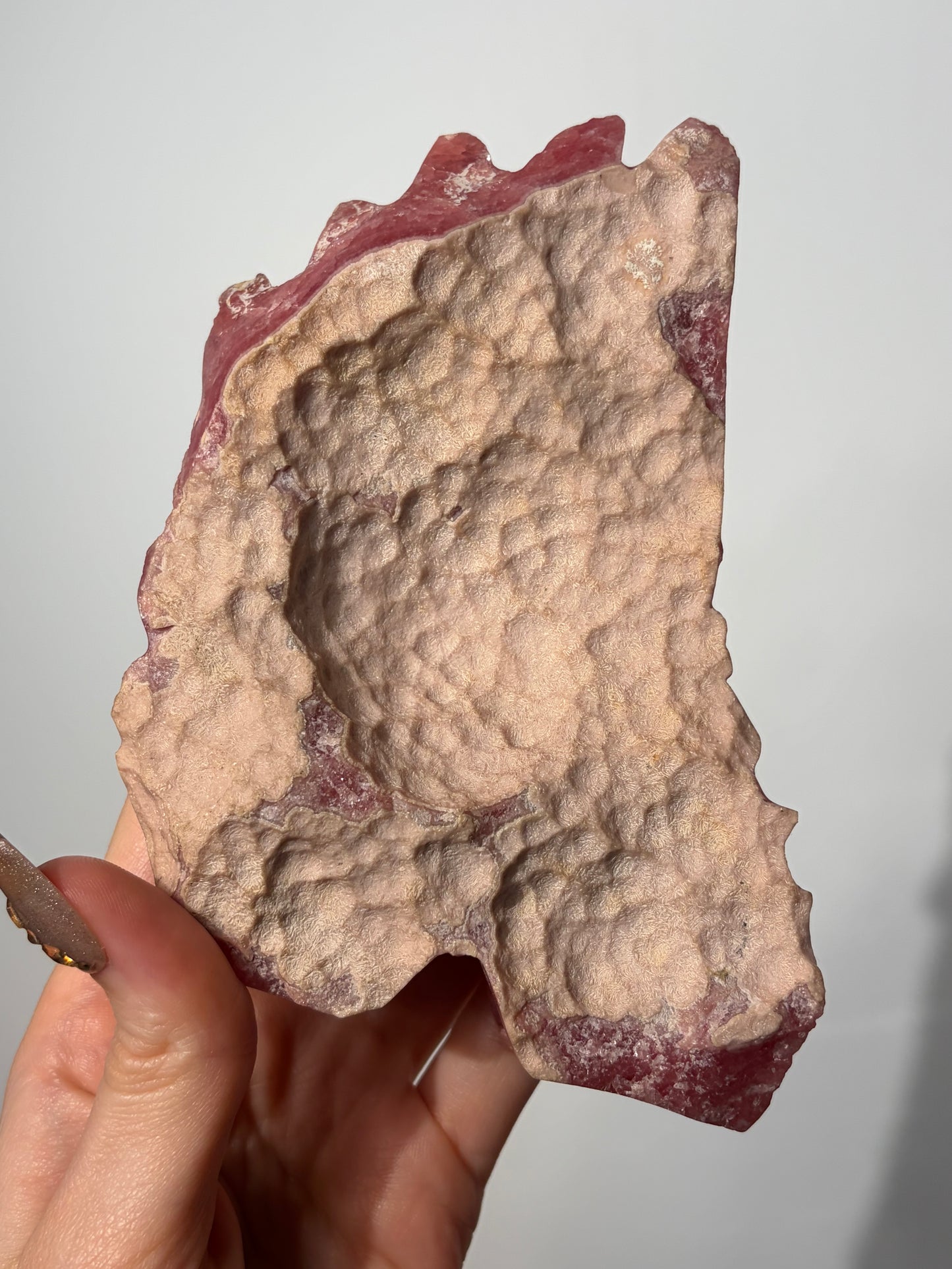 “The Maestro” Gemmy Rhodochrosite Skull Carving