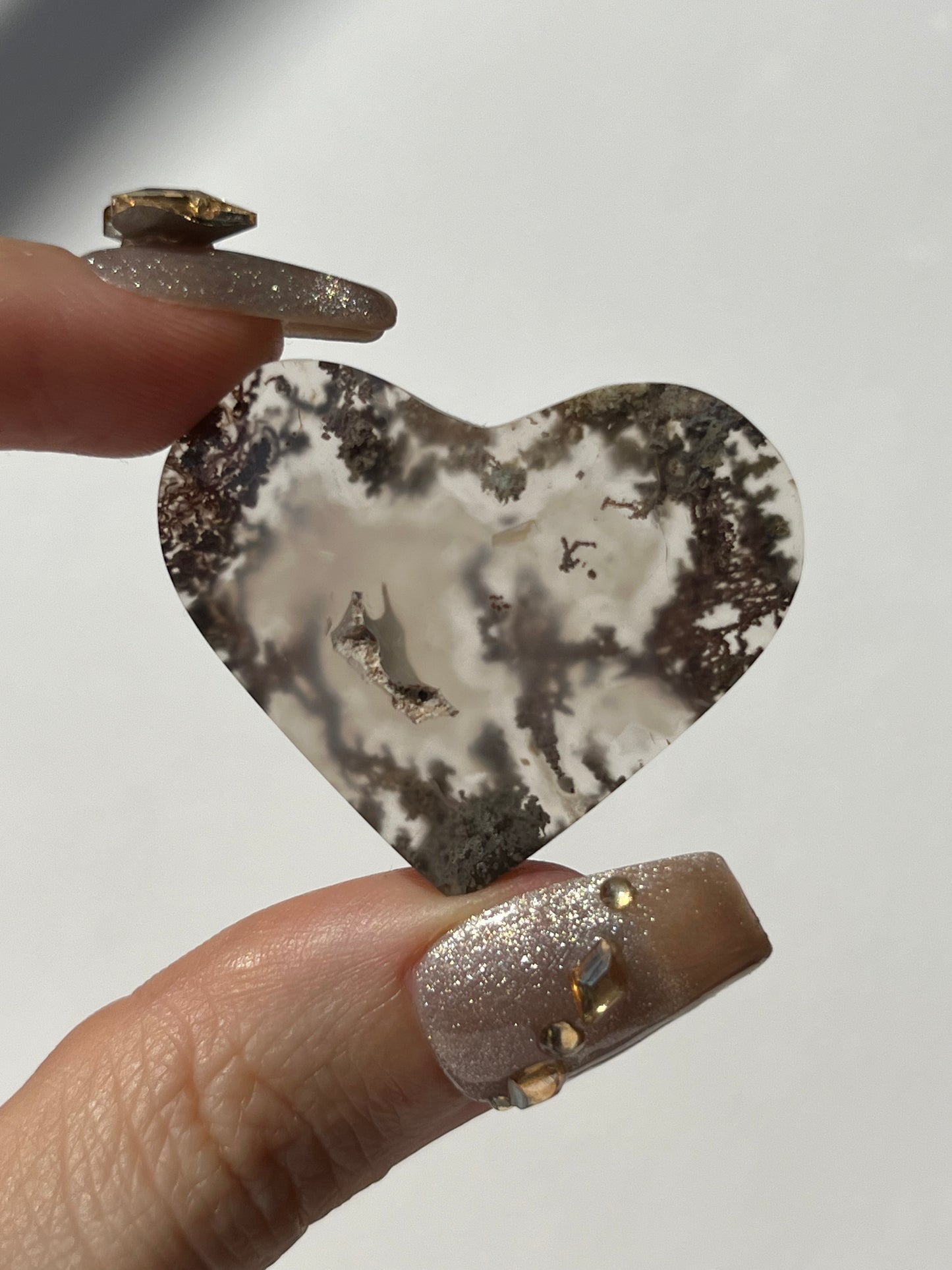Scenic Moss Agate Heart C