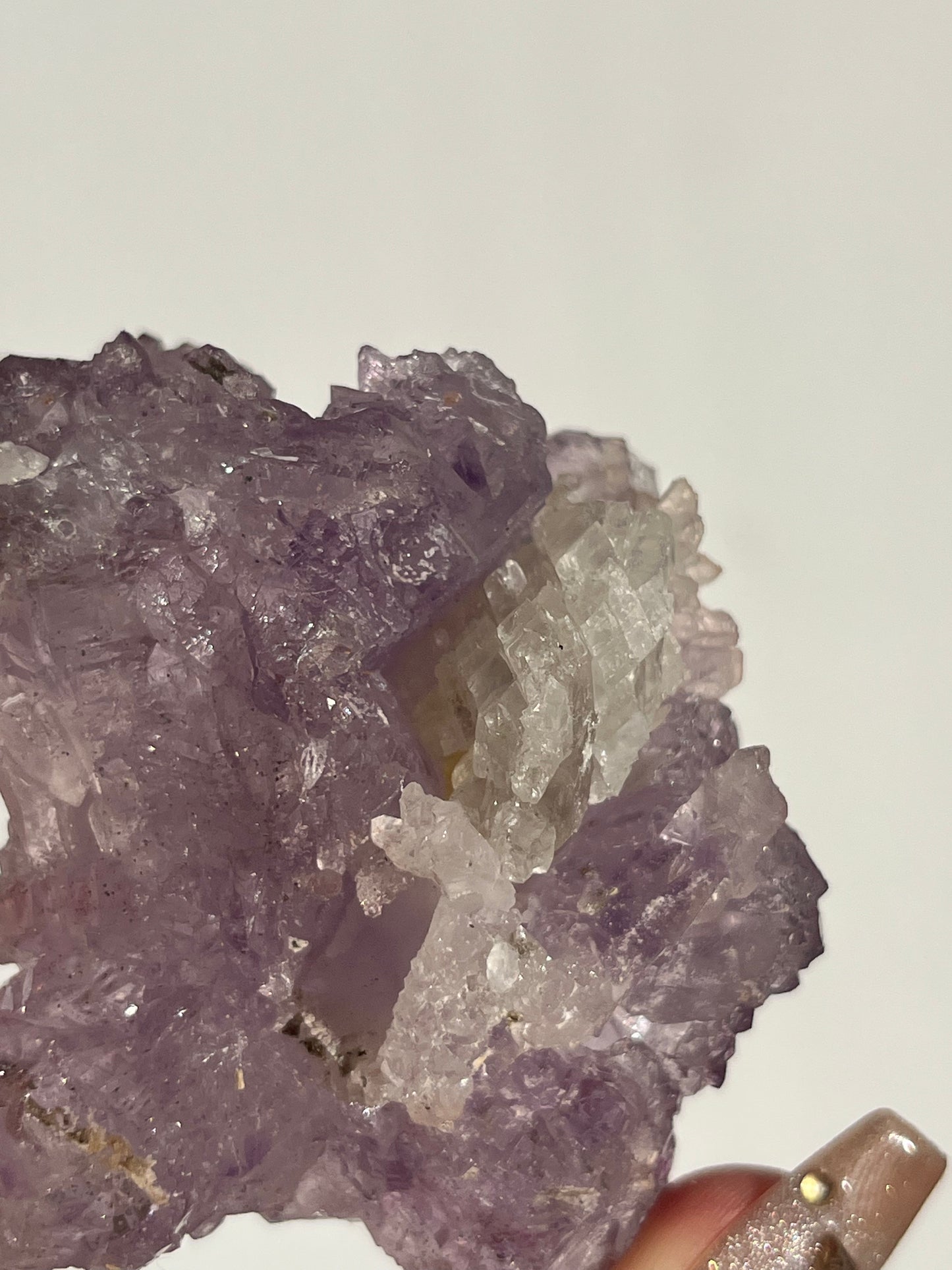Sceptre Amethyst Flower Formation with Calcite Specimen B