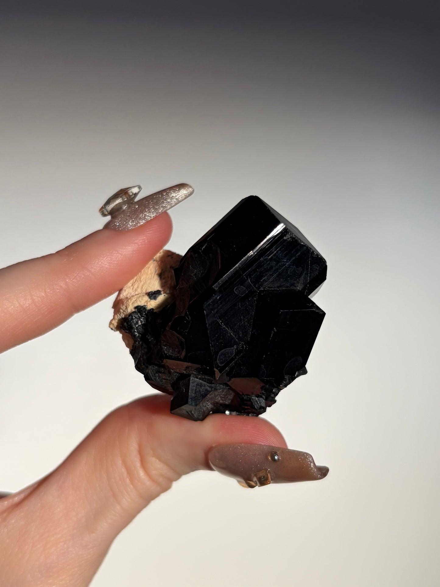 Schorl Black Tourmaline with Feldspar Specimen