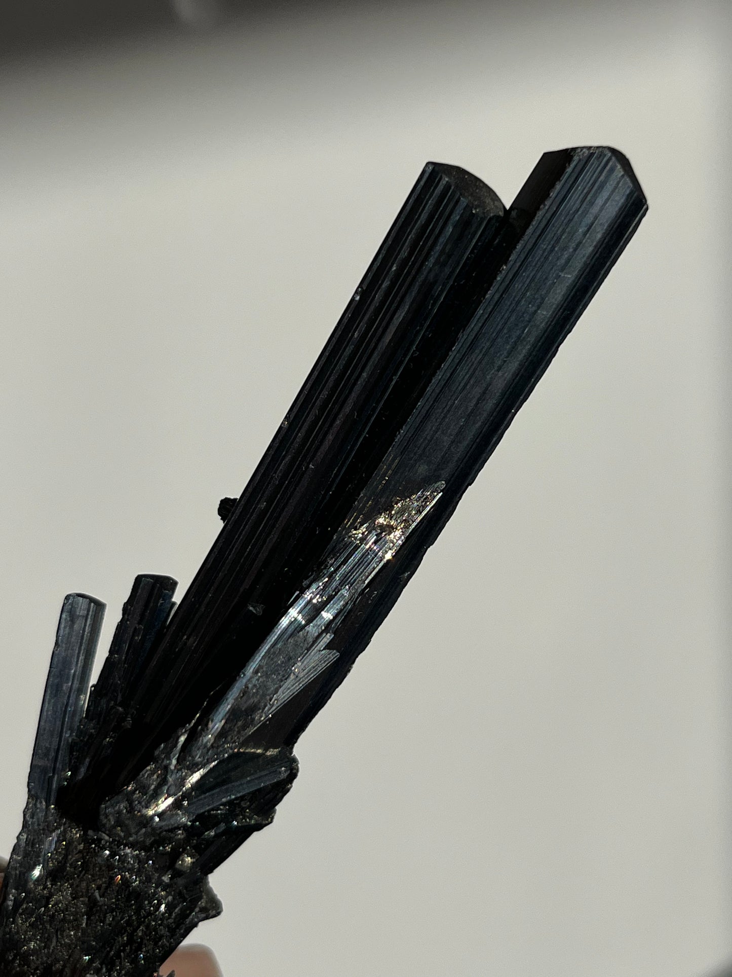 Twinned Stibnite Specimen (Perfectly Imperfect Termination Damage) ex. Lou & Diana Conti Collection