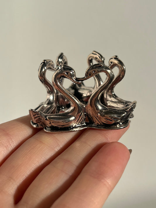 "Swan Lake" Silver Sphere Stand