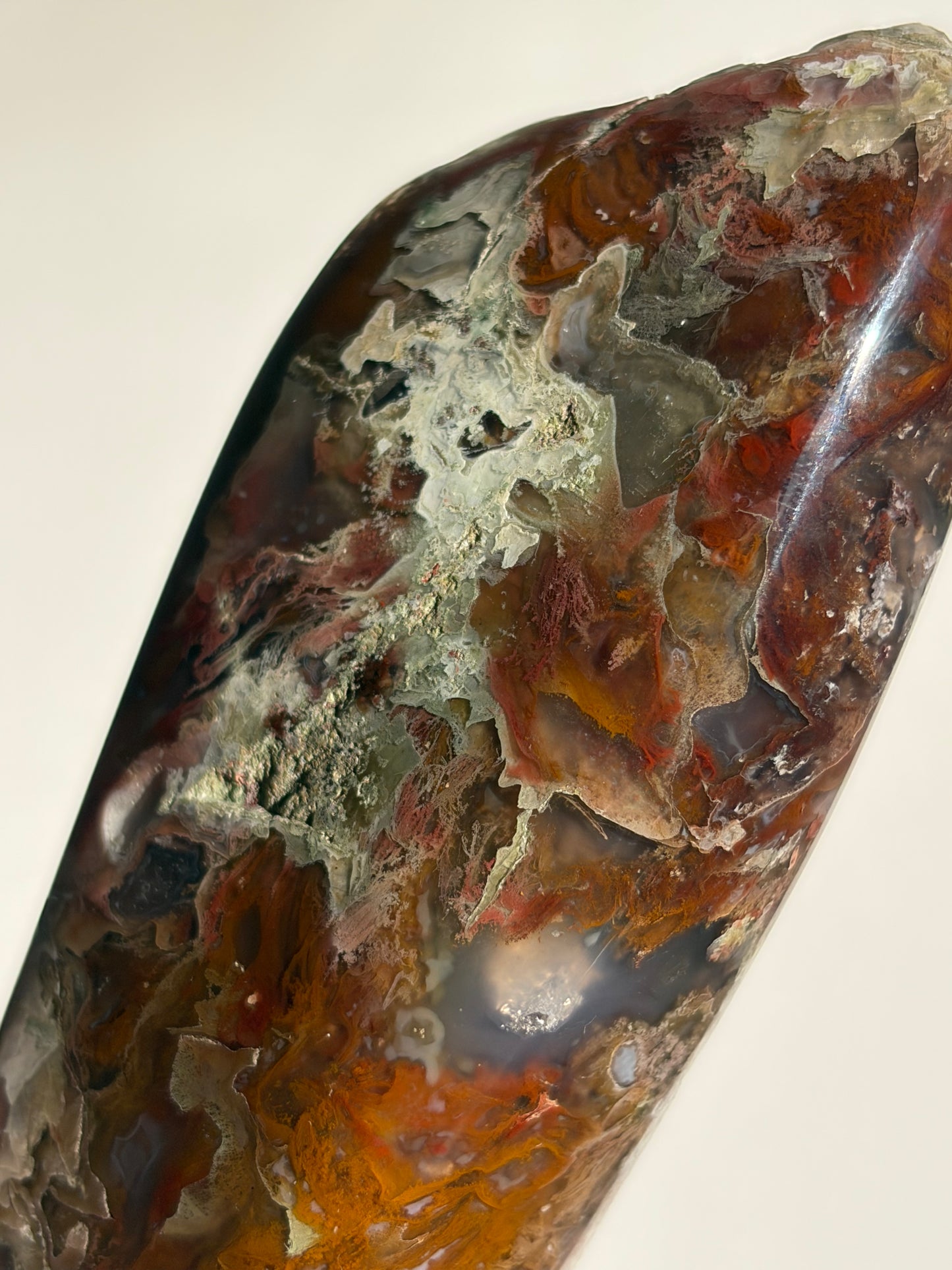 “Verdant Veils” Tembaga Moss in Chalcedony Botryoidal Freeform C