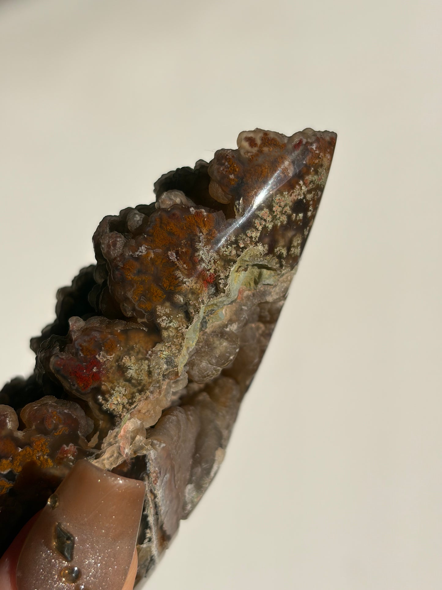 “Mossy Cathedral” Tembaga Moss in Chalcedony Botryoidal Freeform D