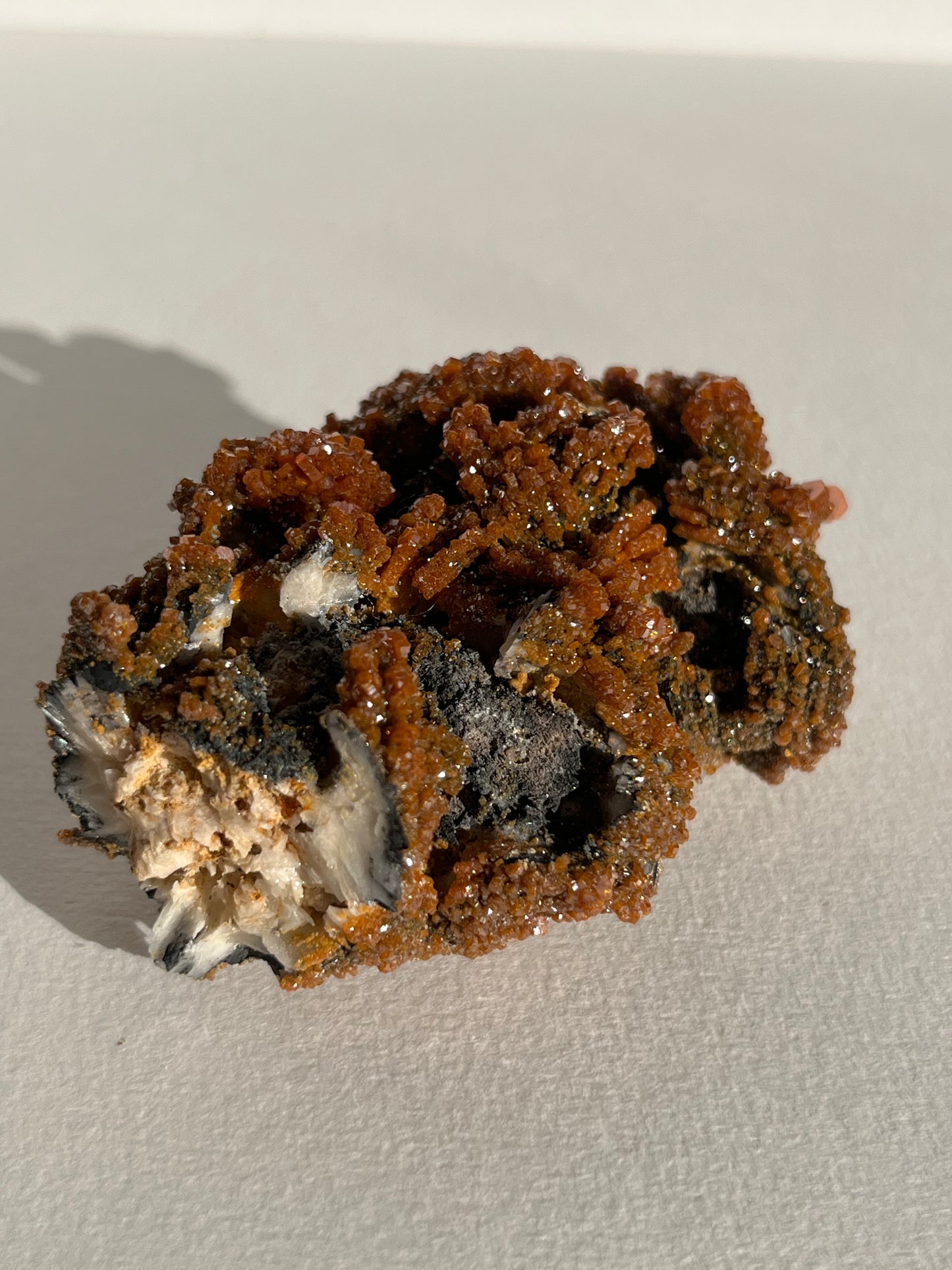 Vanadinite on Barite Specimen E