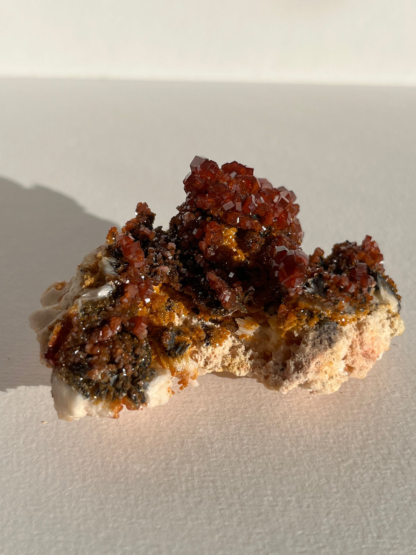 Vanadinite on Barite Specimen F