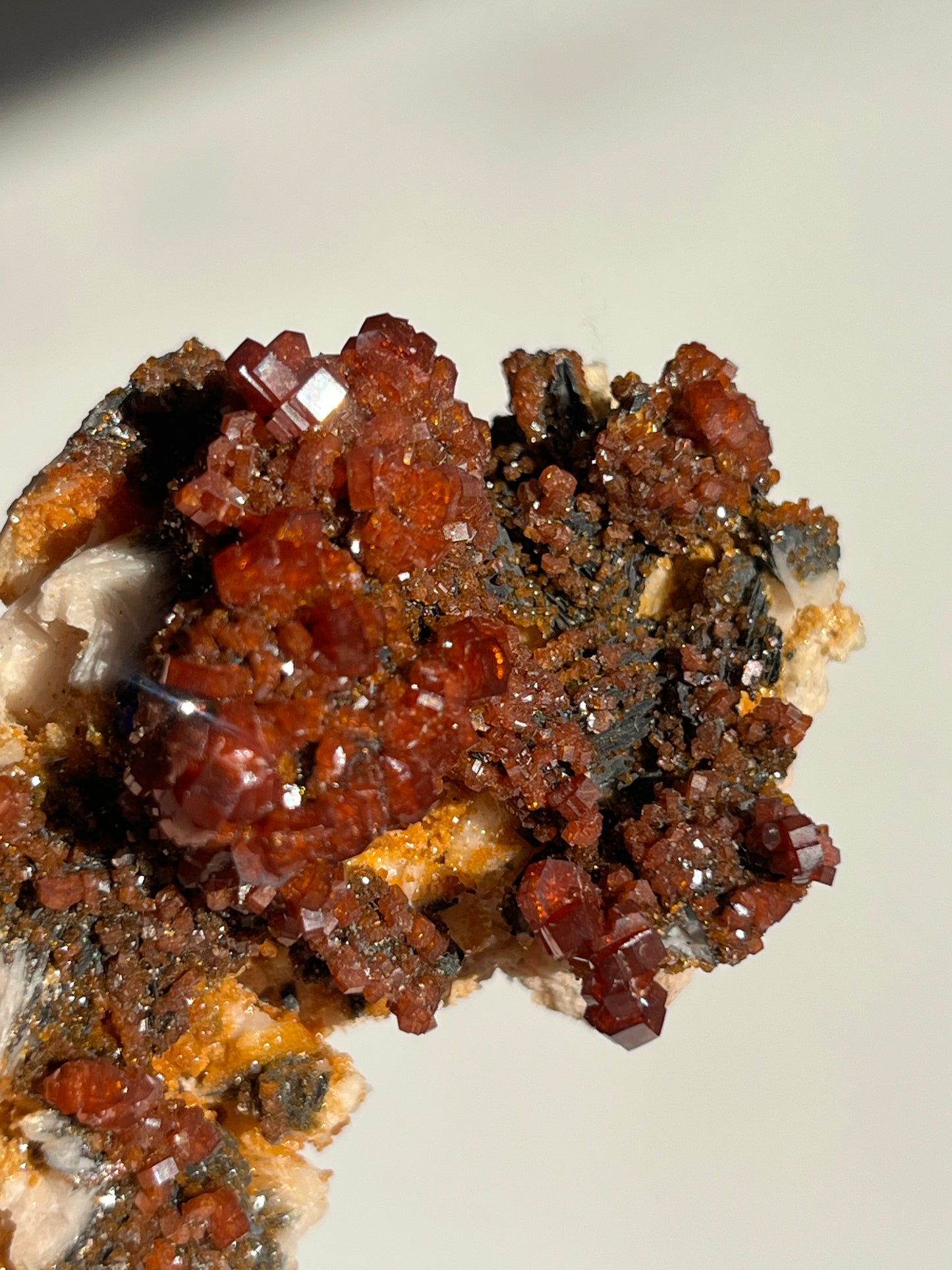 Vanadinite on Barite Specimen F