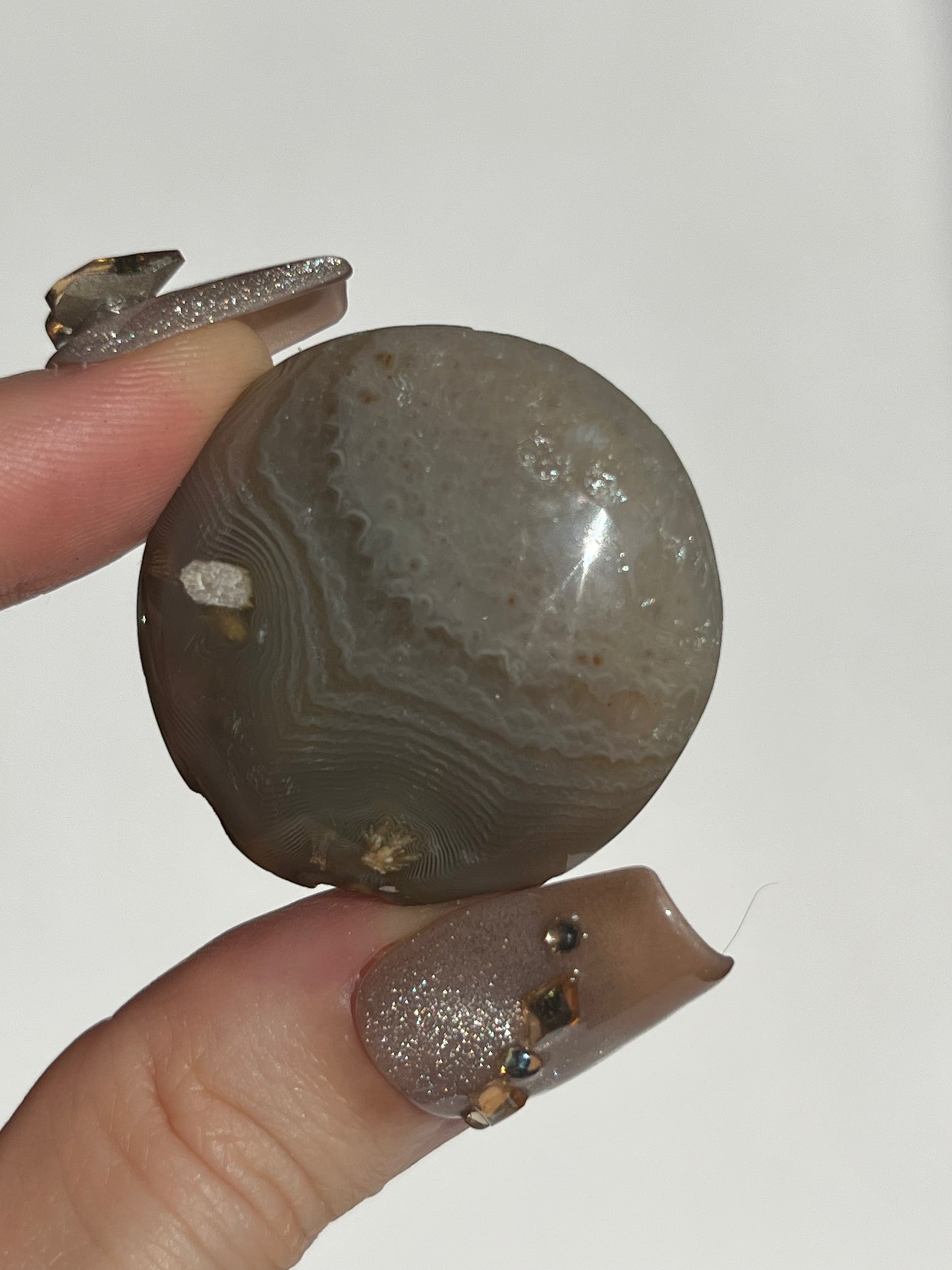 West Indonesian Banded Agate Medallion with Parallax Effect E