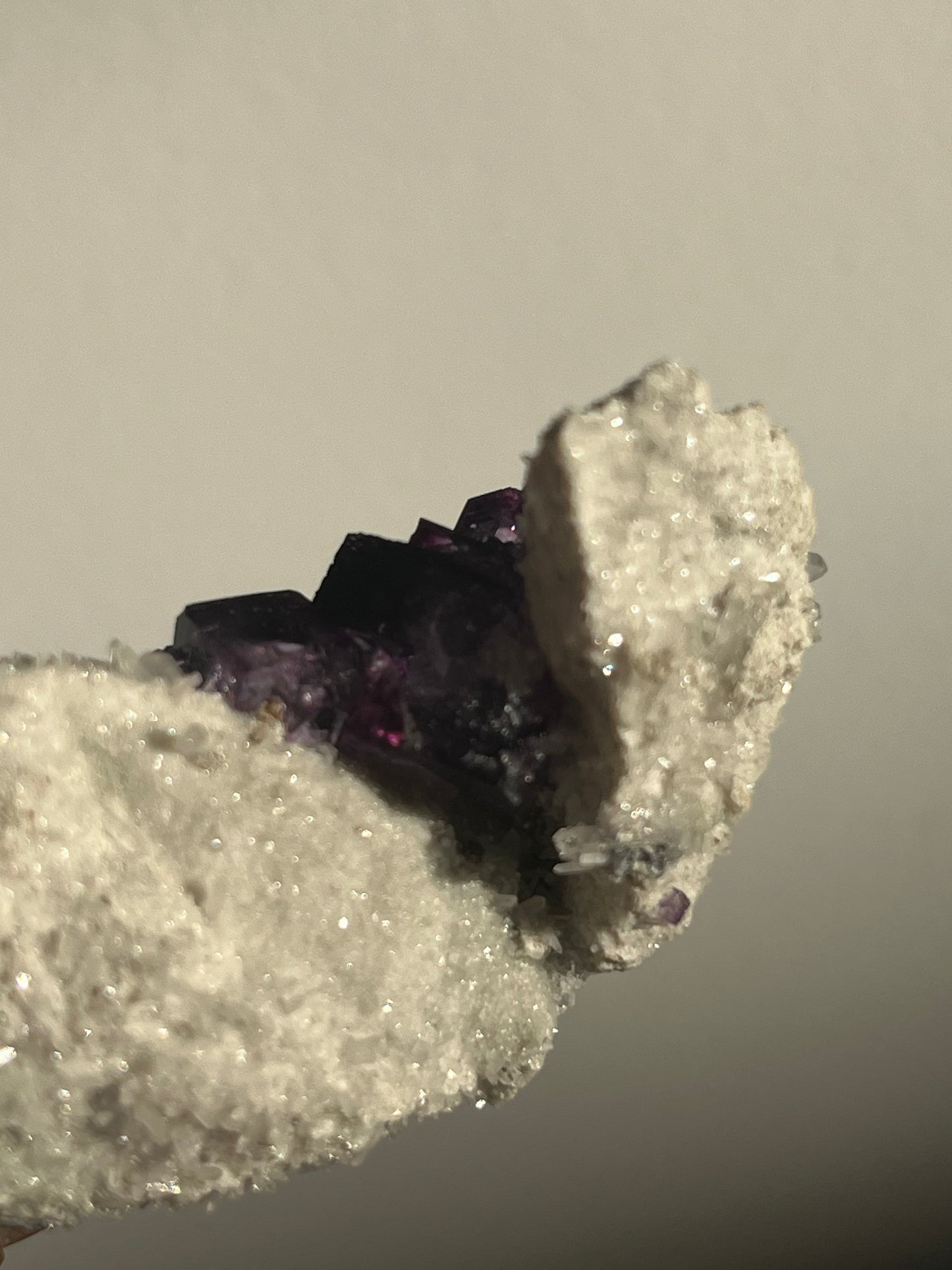 Yaogangxian Purple Fluorite with Quartz Specimen B