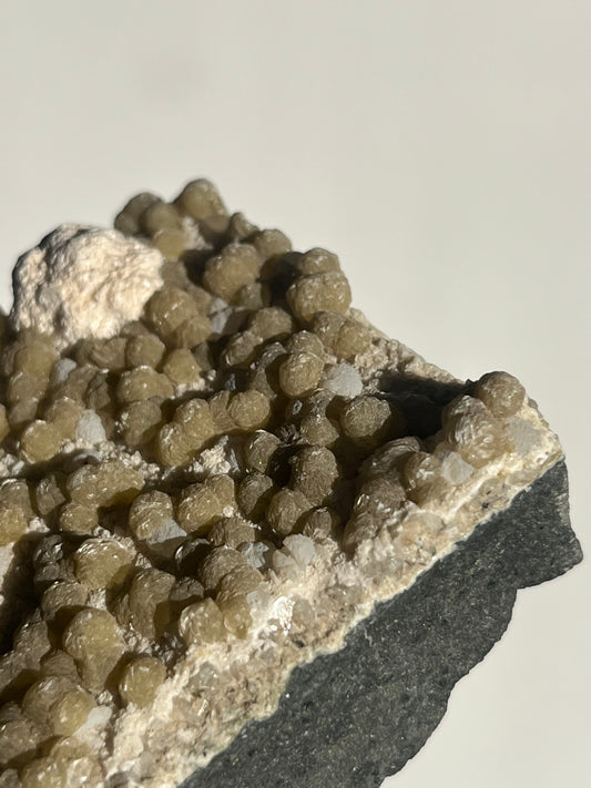 Yellow Gyrolite with Prehnite and Mordenite Specimen C