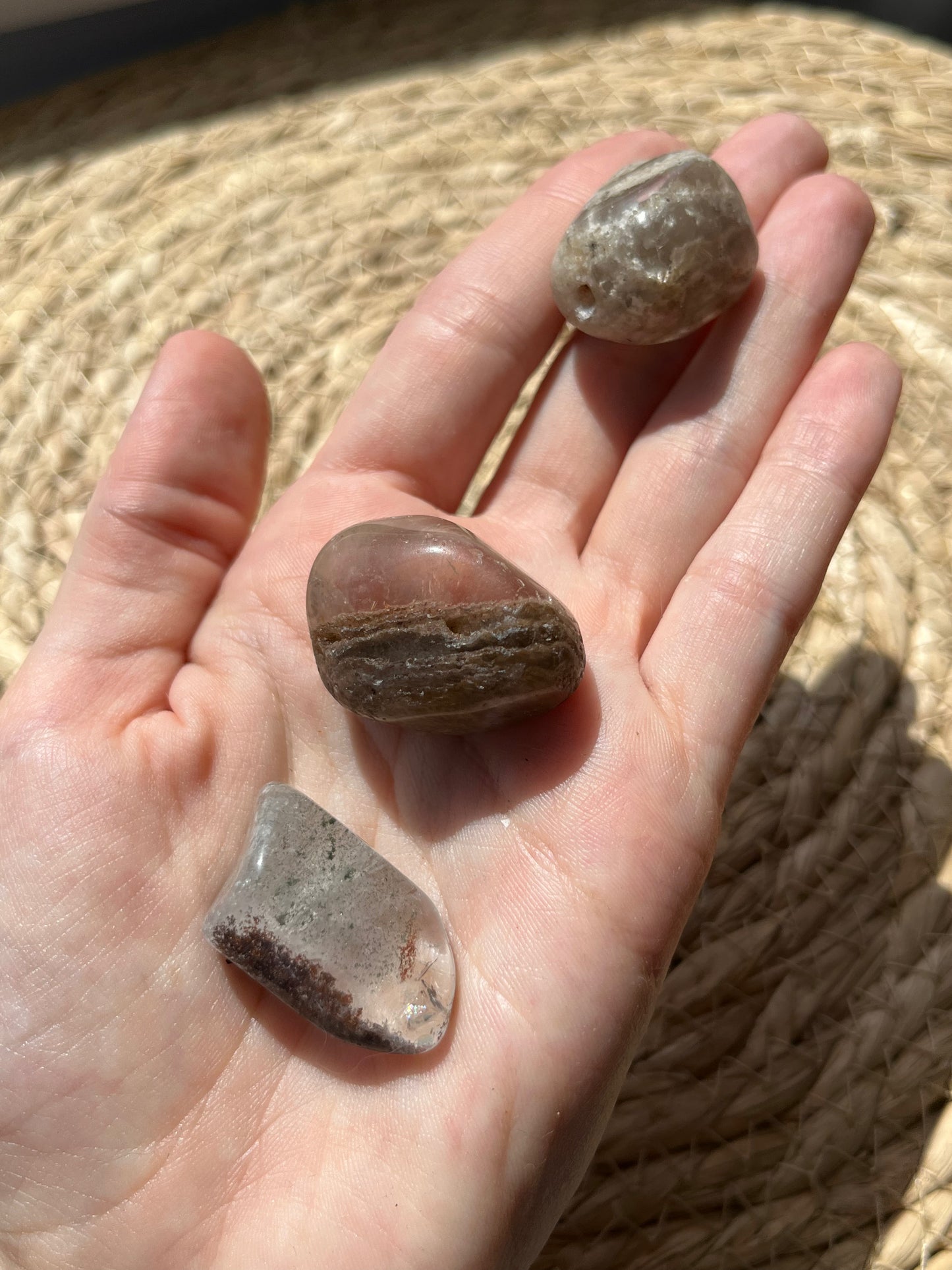 Garden Quartz (Lodolite) Tumbled Stone