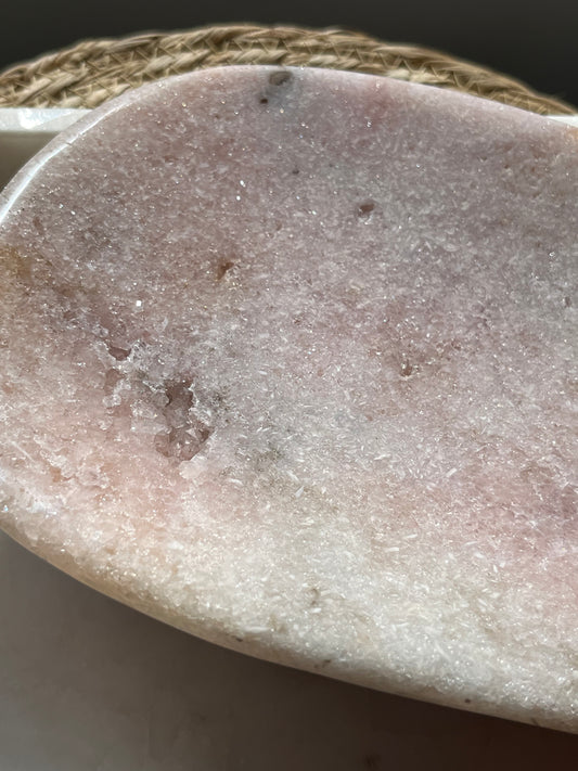 2.27kg Pink Amethyst Bowl w/Green Jasper Inclusions