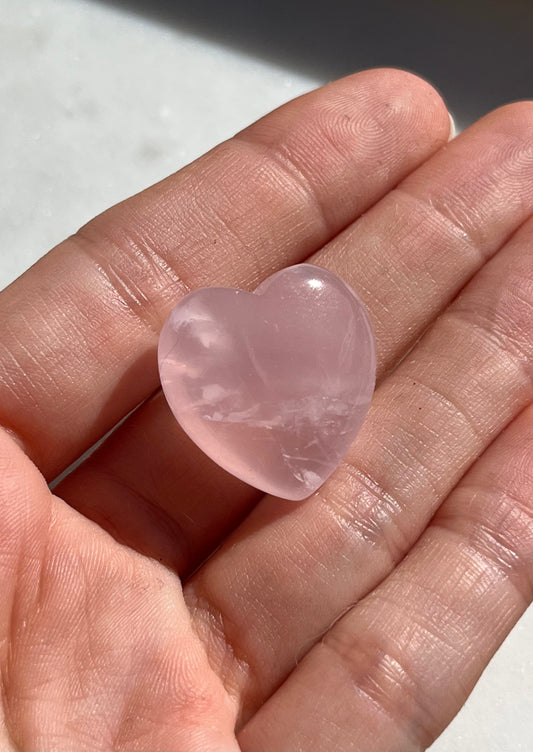 Rose Quartz Heart Carving